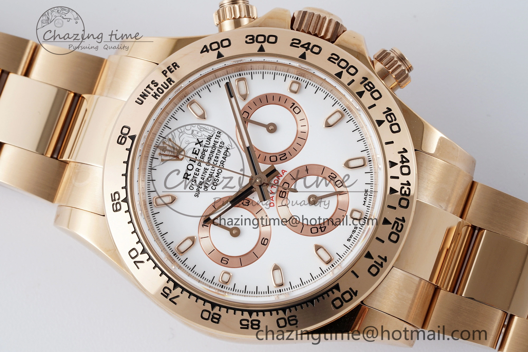 Daytona 116505 BTF 1:1 Best Edition White Dial on RG Bracelet SA4130