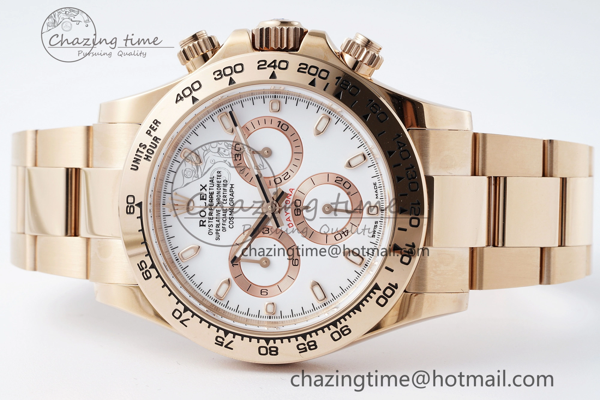 Daytona 116505 BTF 1:1 Best Edition White Dial on RG Bracelet SA4130