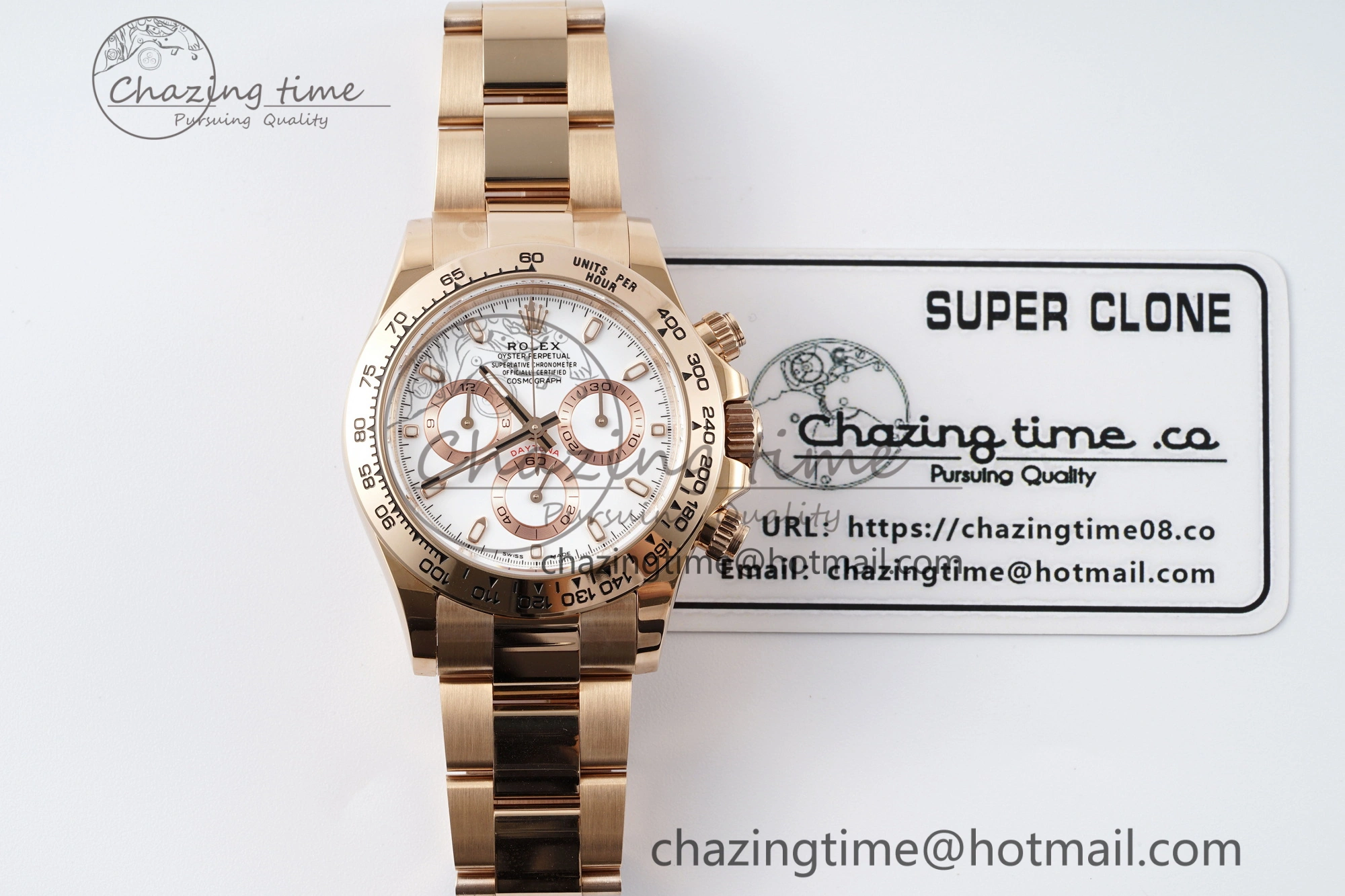 Daytona 116505 BTF 1:1 Best Edition White Dial on RG Bracelet SA4130