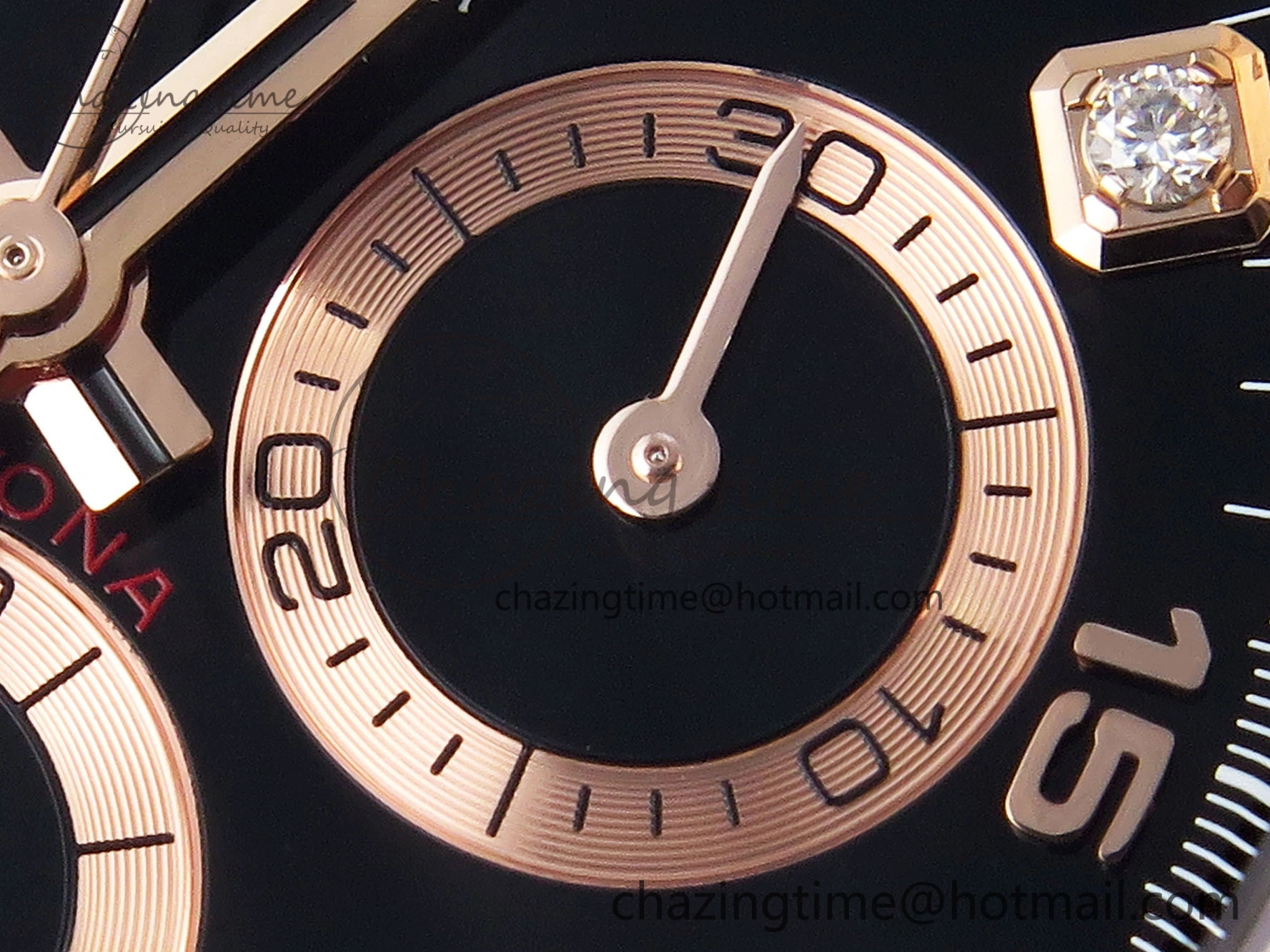 Daytona 116505 Clean 1:1 Best Edition Black Diamonds Dial on RG Bracelet SA4130 V2