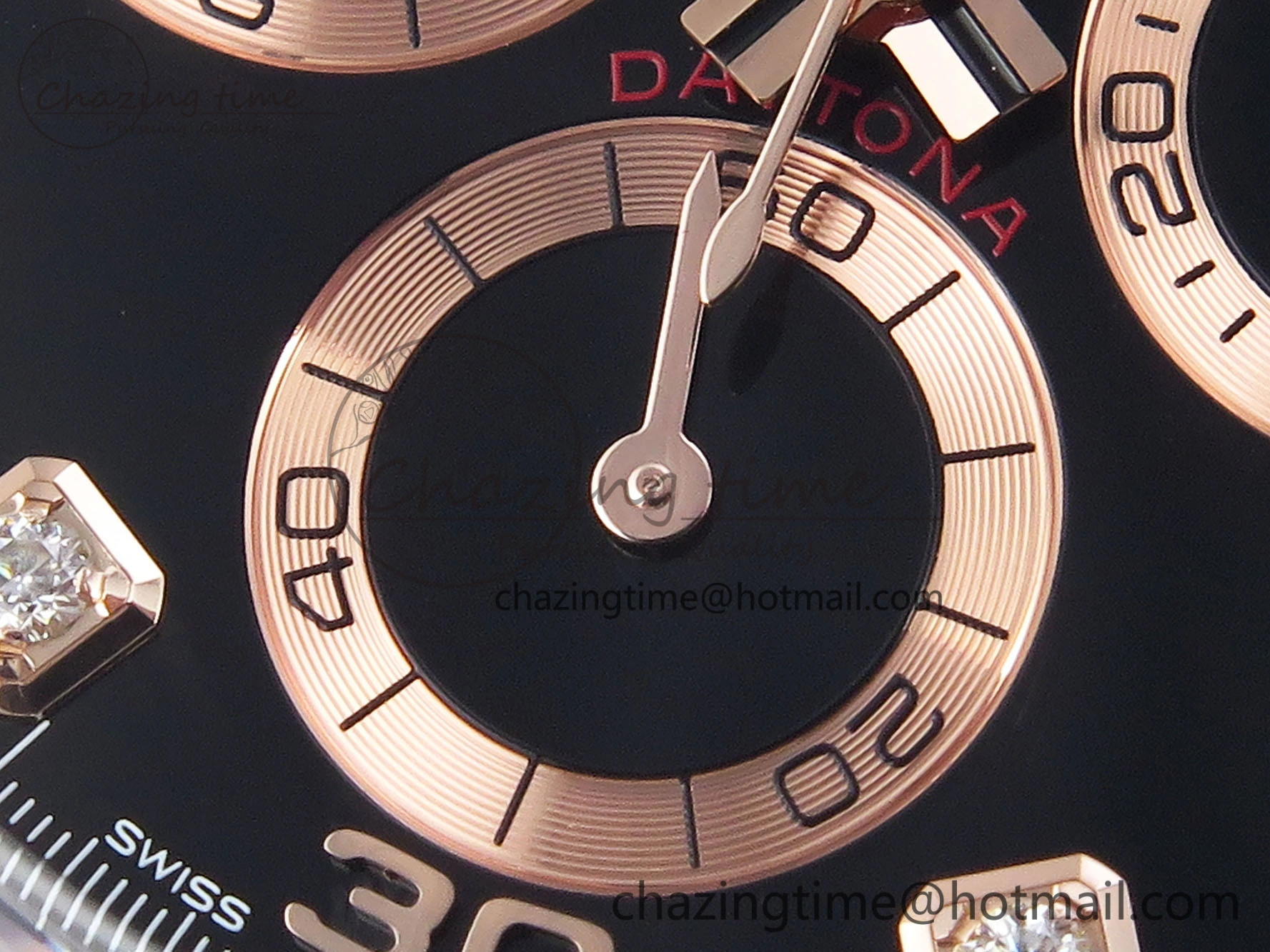Daytona 116505 Clean 1:1 Best Edition Black Diamonds Dial on RG Bracelet SA4130 V2