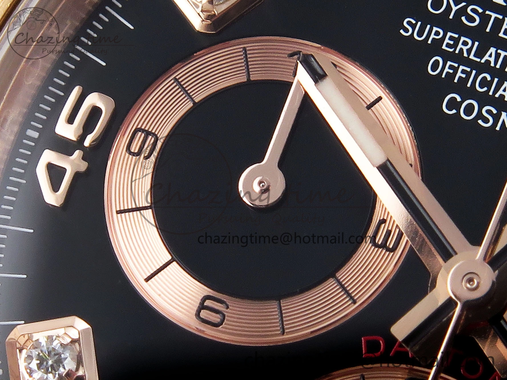Daytona 116505 Clean 1:1 Best Edition Black Diamonds Dial on RG Bracelet SA4130 V2
