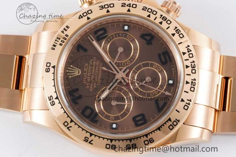 Daytona 116505 Clean 1:1 Best Edition Chocolate Dial Black Markers on RG Bracelet SA4130 V2