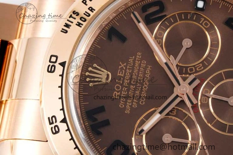 Daytona 116505 Clean 1:1 Best Edition Chocolate Dial Black Markers on RG Bracelet SA4130 V2
