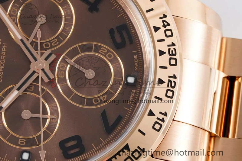 Daytona 116505 Clean 1:1 Best Edition Chocolate Dial Black Markers on RG Bracelet SA4130 V2