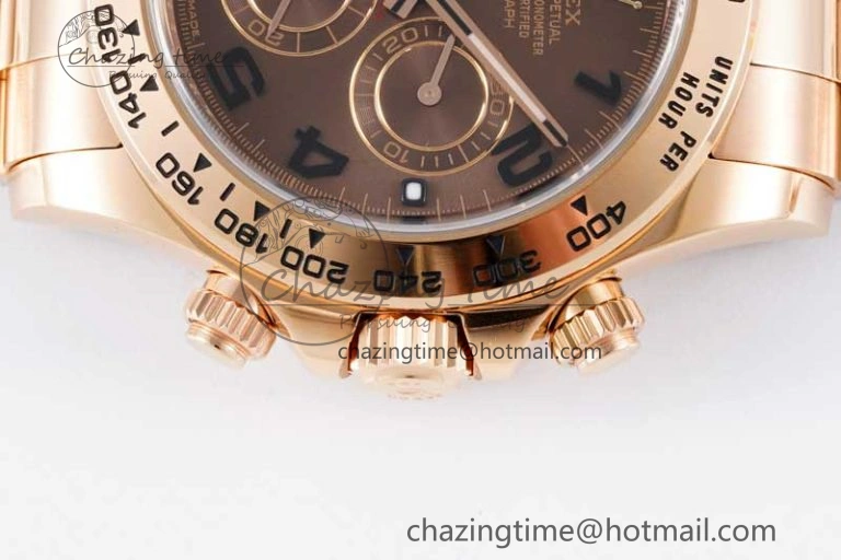 Daytona 116505 Clean 1:1 Best Edition Chocolate Dial Black Markers on RG Bracelet SA4130 V2