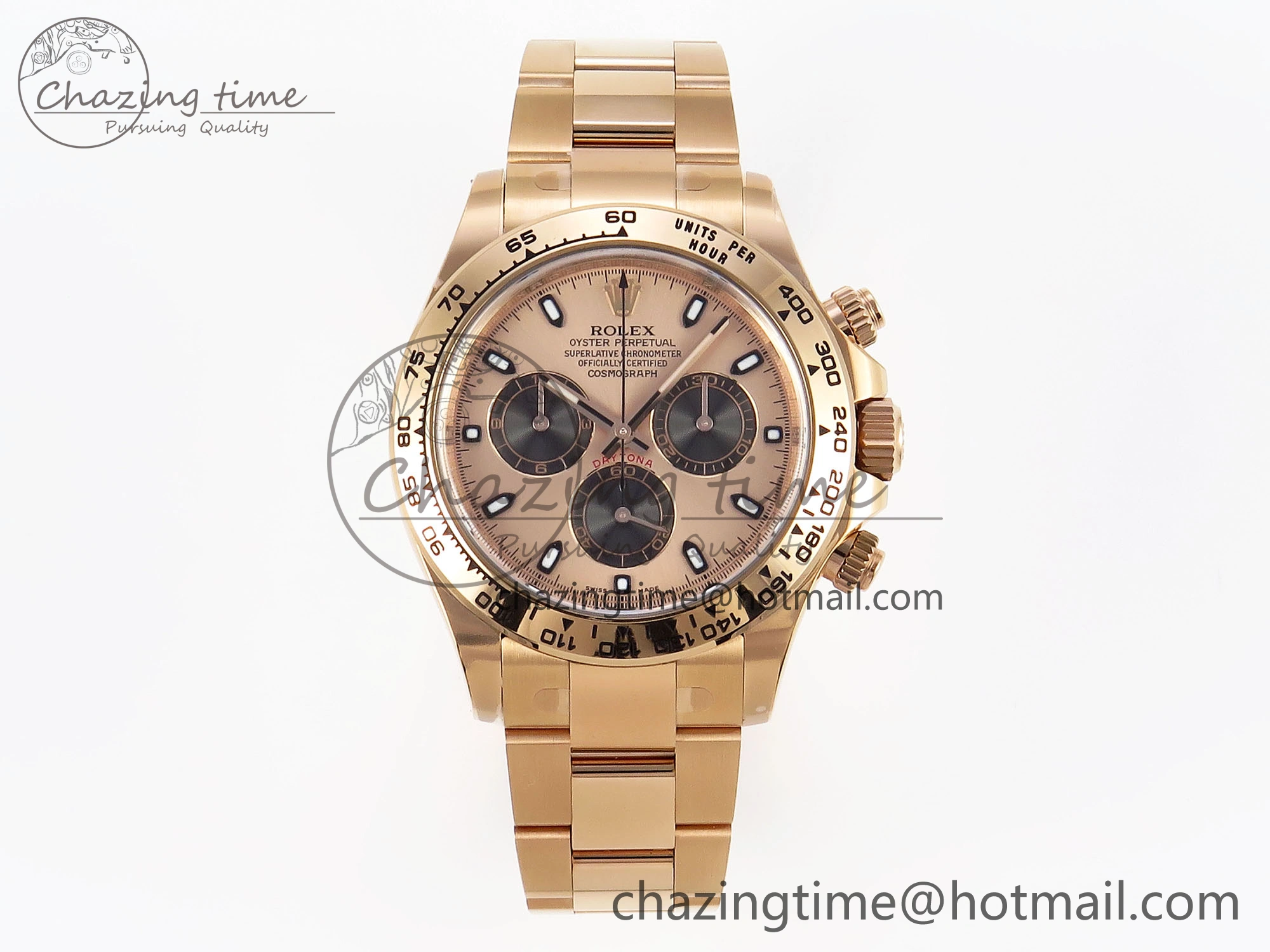 Daytona 116505 Clean 1:1 Best Edition RG Dial Black Markers on RG Bracelet SA4130 V2
