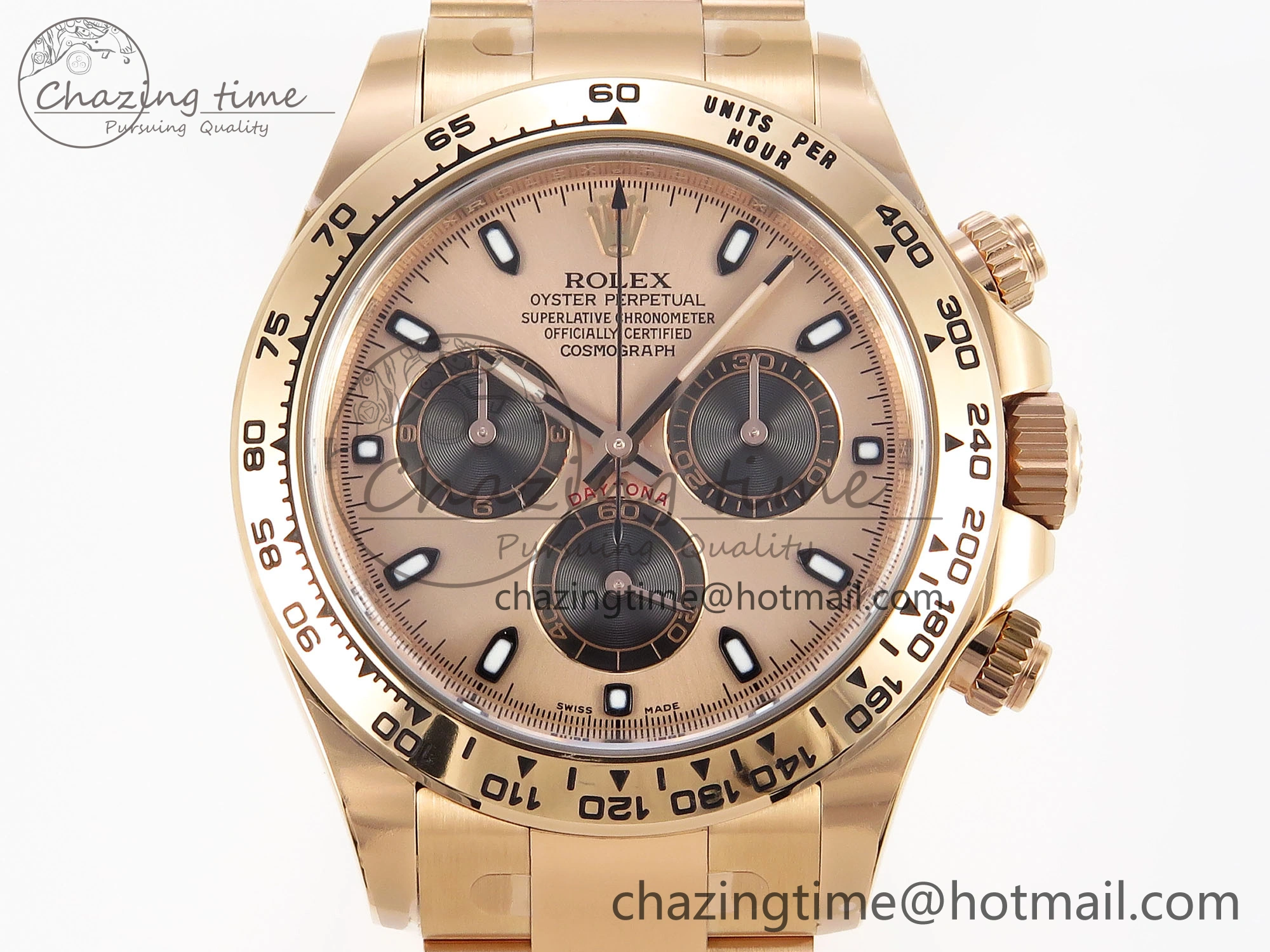 Daytona 116505 Clean 1:1 Best Edition RG Dial Black Markers on RG Bracelet SA4130 V2