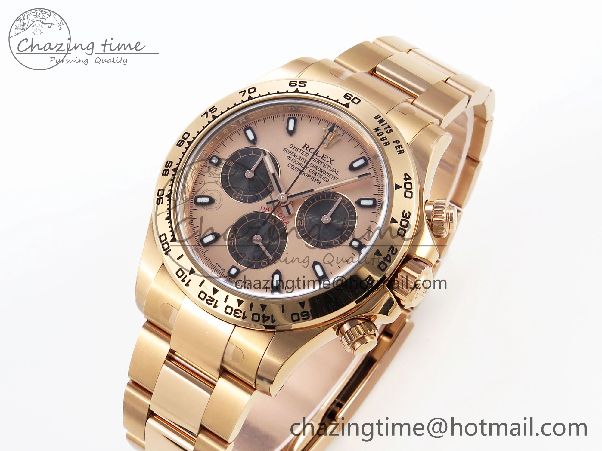 Daytona 116505 Clean 1:1 Best Edition RG Dial Black Markers on RG Bracelet SA4130 V2