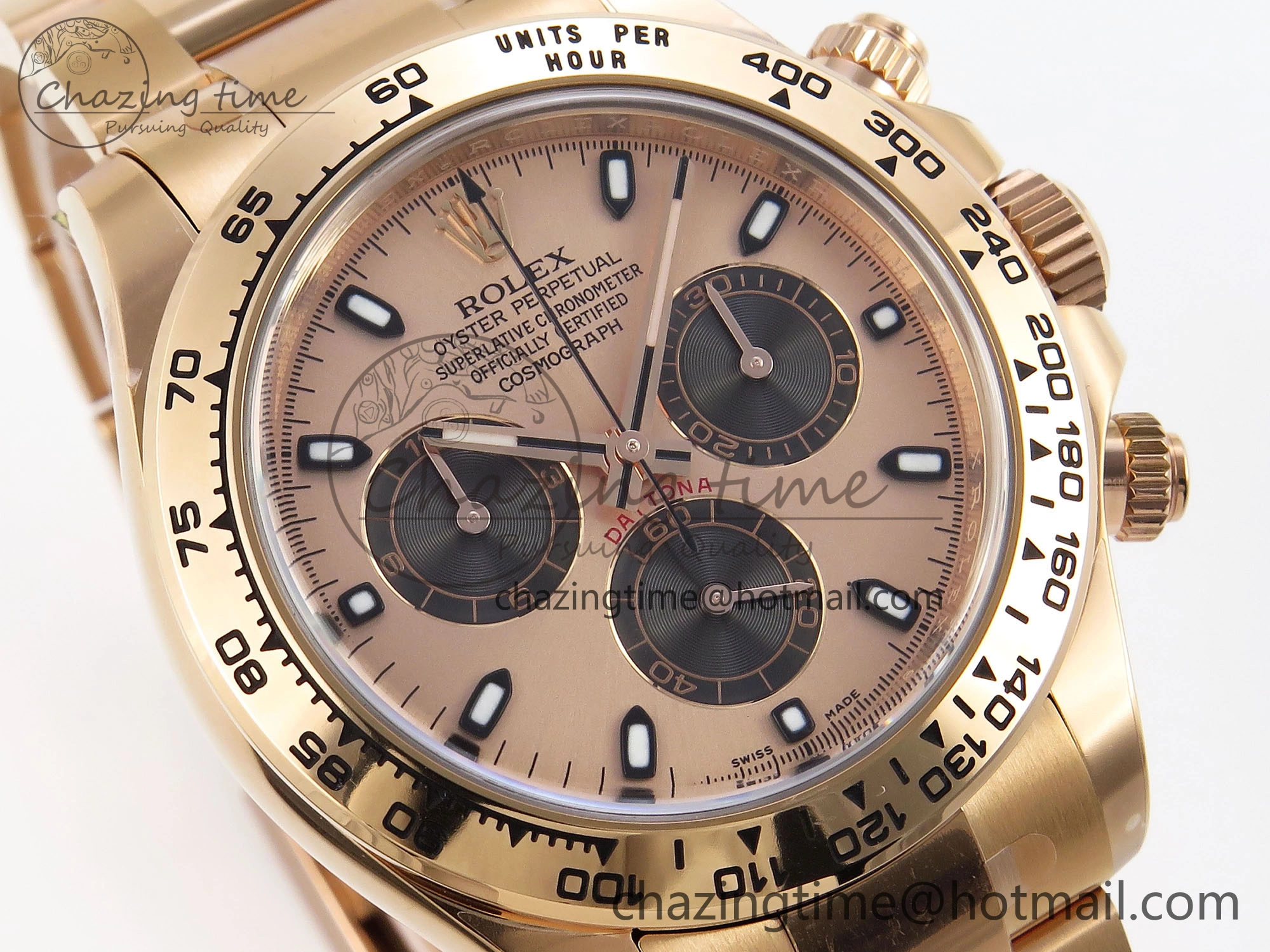 Daytona 116505 Clean 1:1 Best Edition RG Dial Black Markers on RG Bracelet SA4130 V2