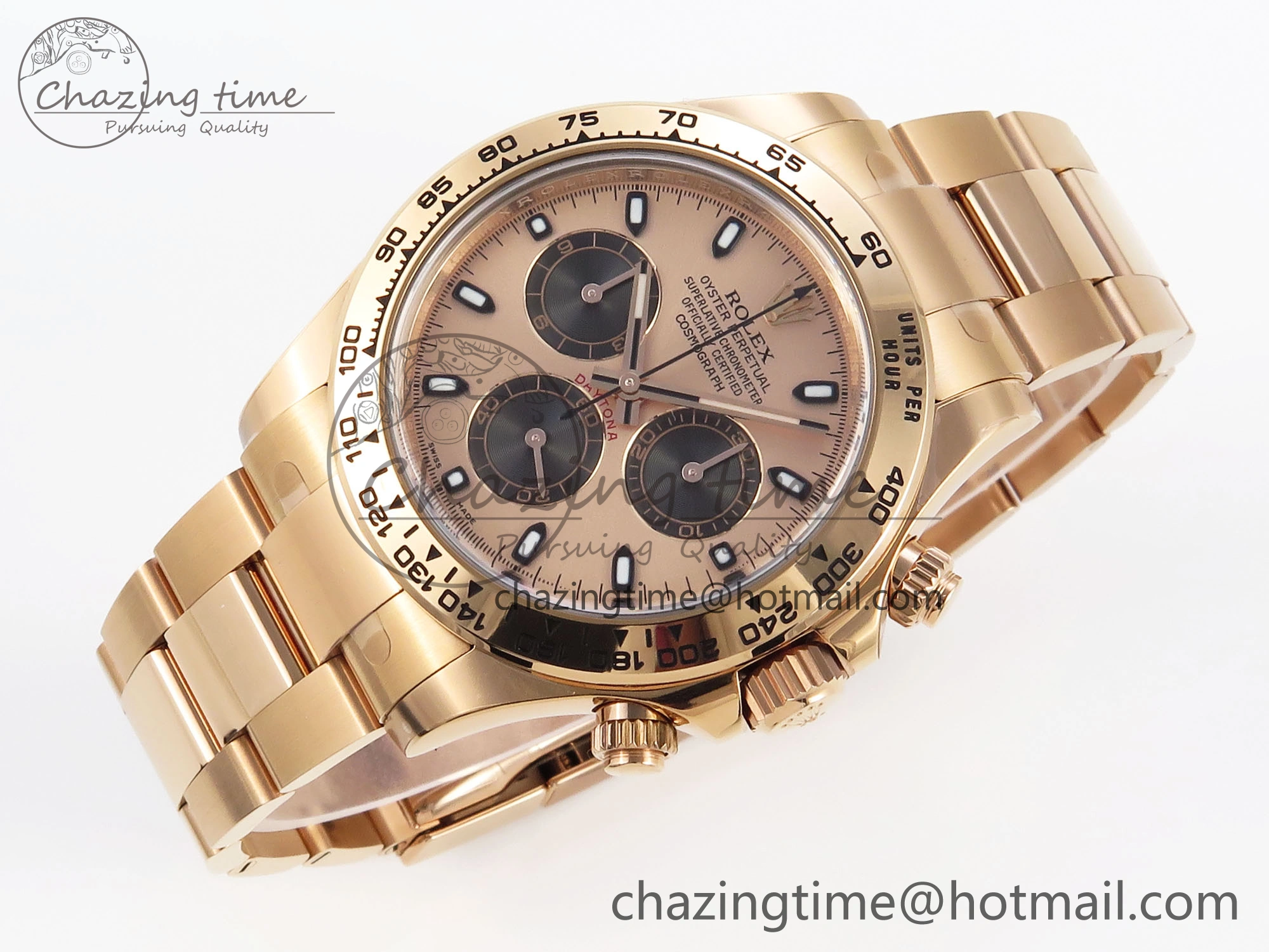 Daytona 116505 Clean 1:1 Best Edition RG Dial Black Markers on RG Bracelet SA4130 V2