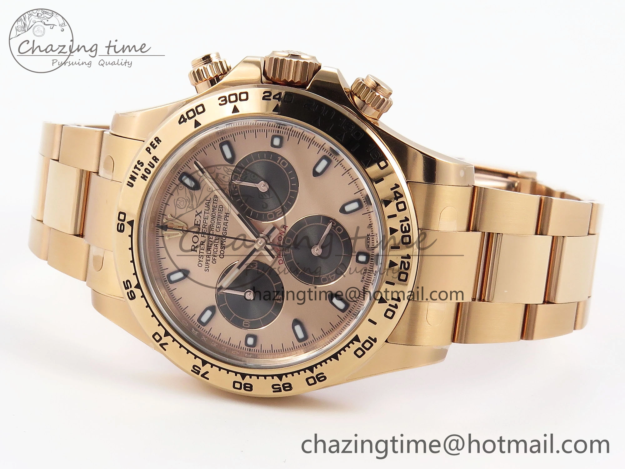Daytona 116505 Clean 1:1 Best Edition RG Dial Black Markers on RG Bracelet SA4130 V2