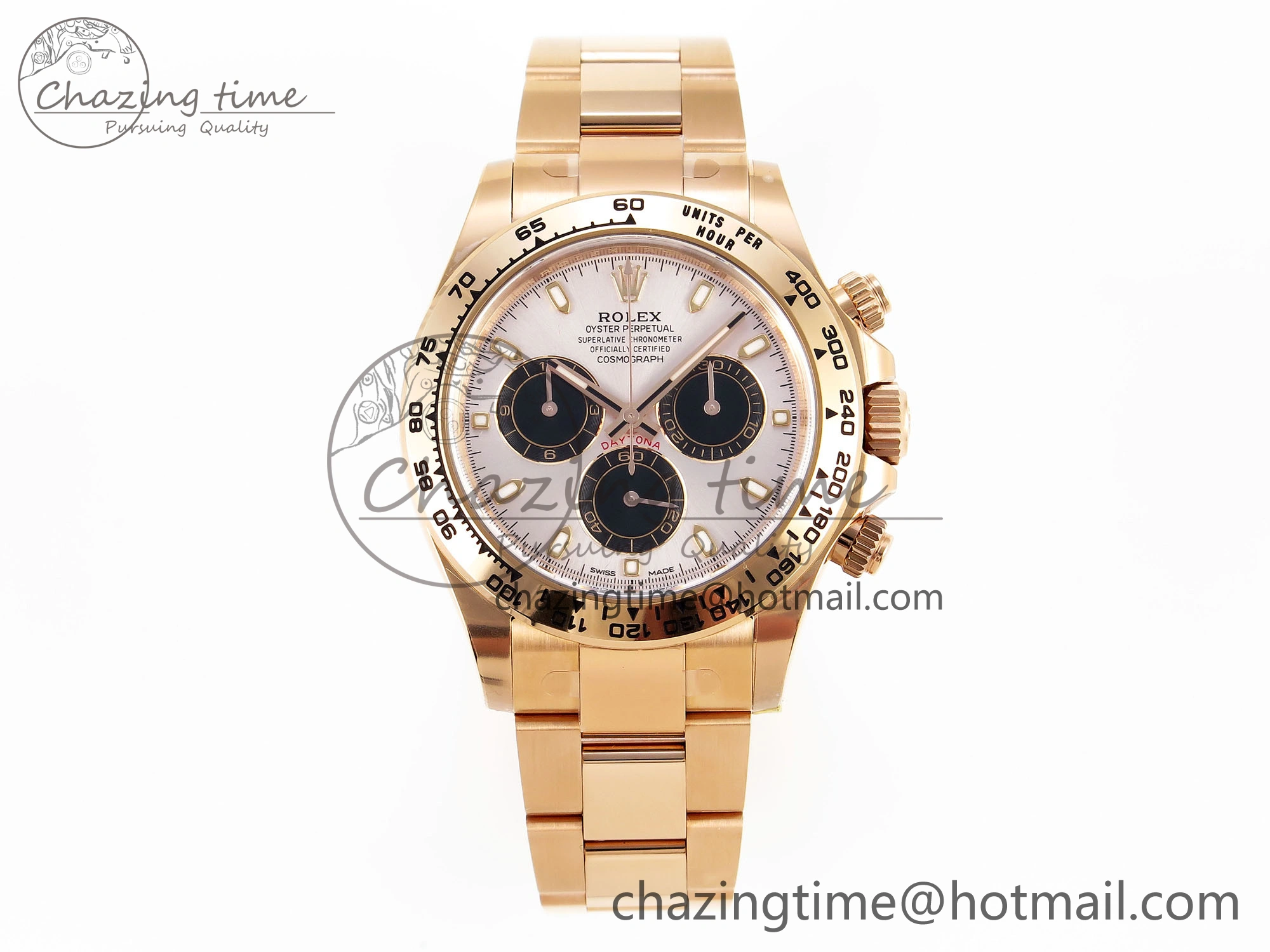 Daytona 116505 Clean 1:1 Best Edition Silver Dial RG Markers on RG Bracelet SA4130 V2