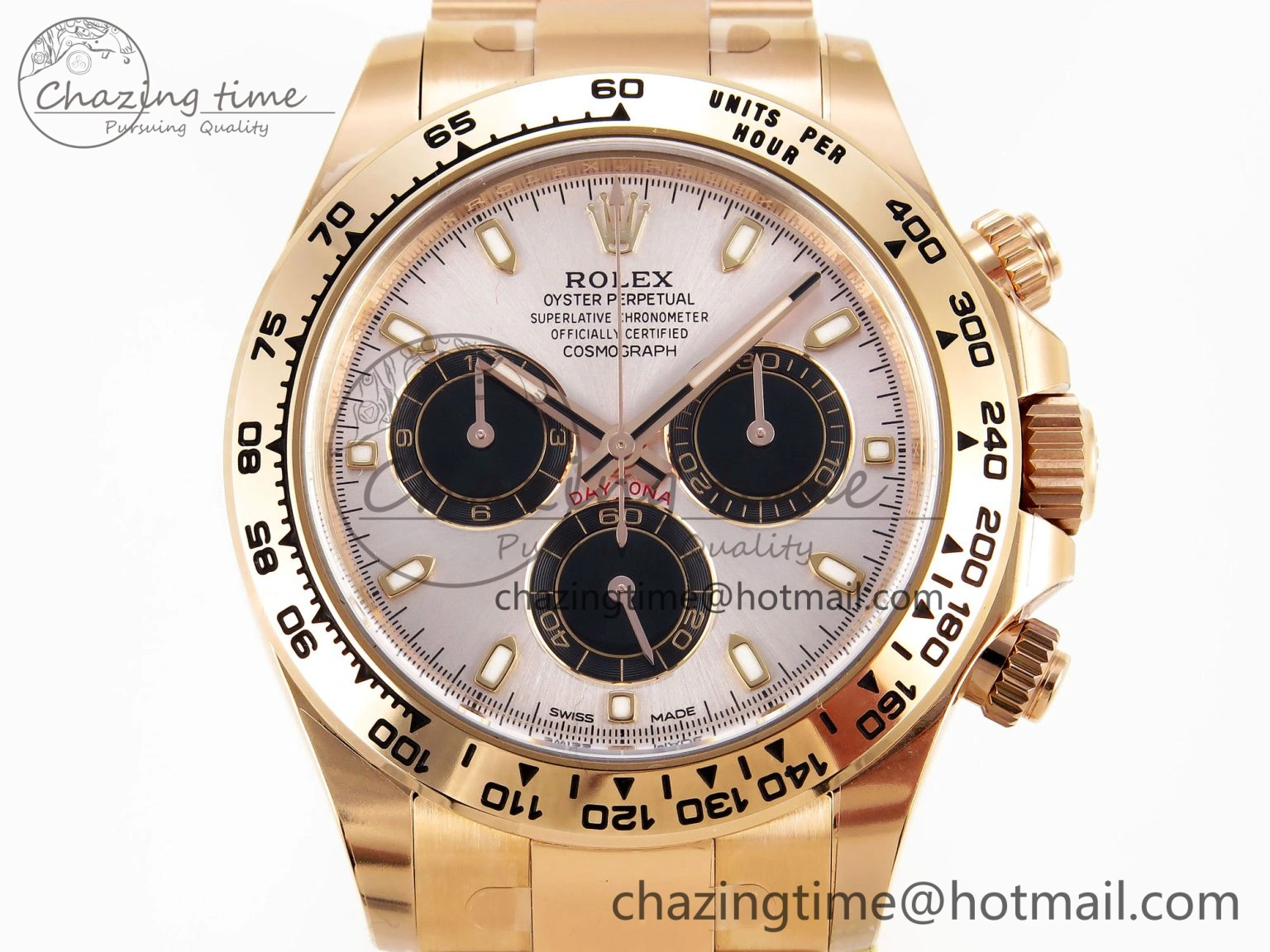 Daytona 116505 Clean 1:1 Best Edition Silver Dial RG Markers on RG Bracelet SA4130 V2