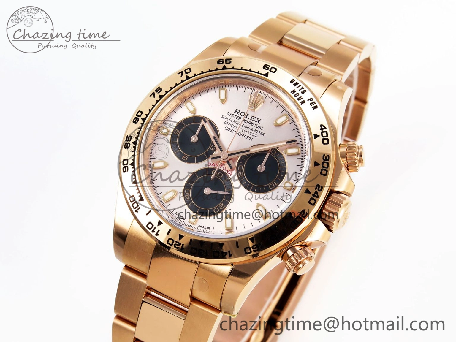 Daytona 116505 Clean 1:1 Best Edition Silver Dial RG Markers on RG Bracelet SA4130 V2