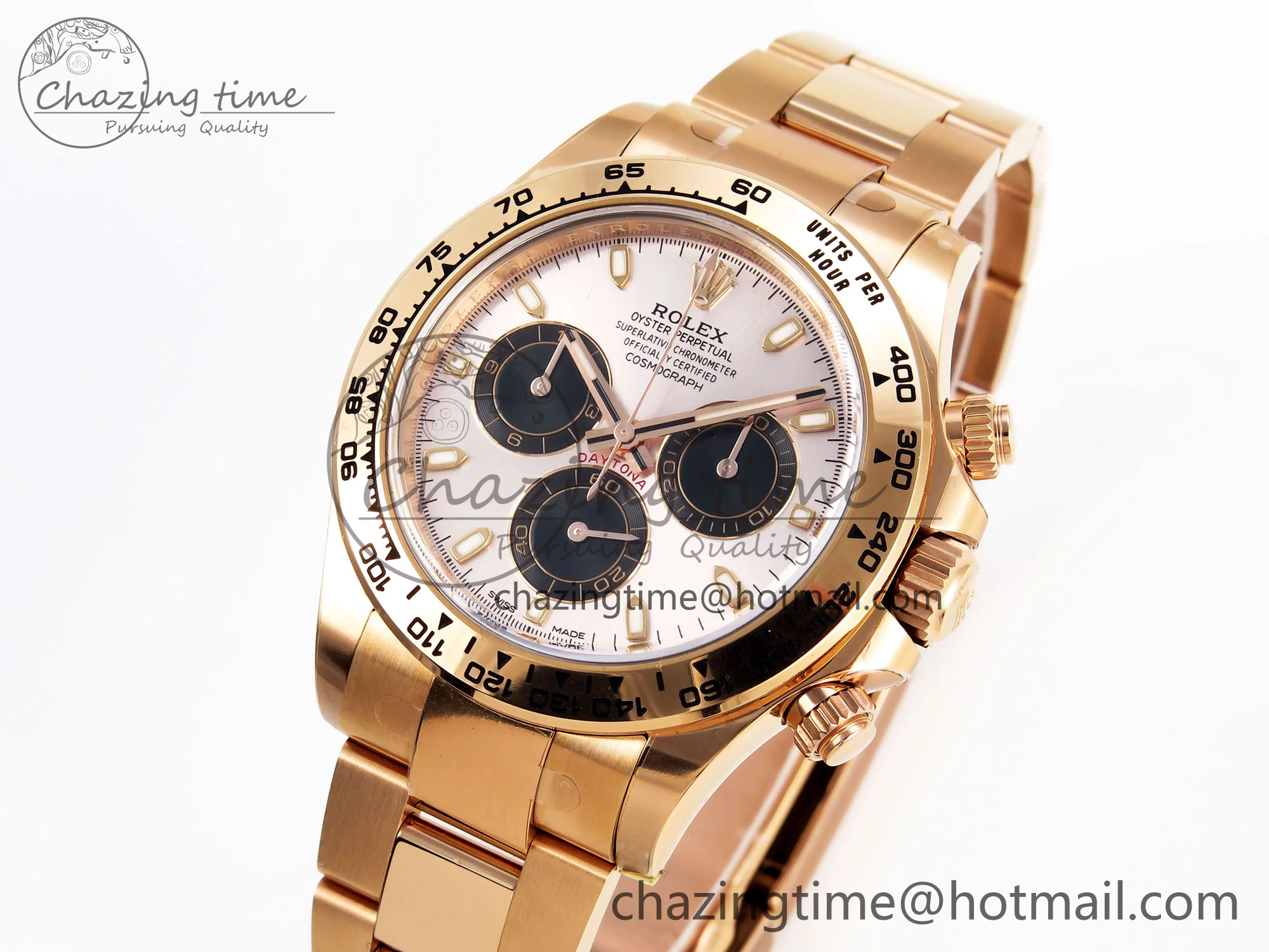 Daytona 116505 Clean 1:1 Best Edition Silver Dial RG Markers on RG Bracelet SA4130 V2