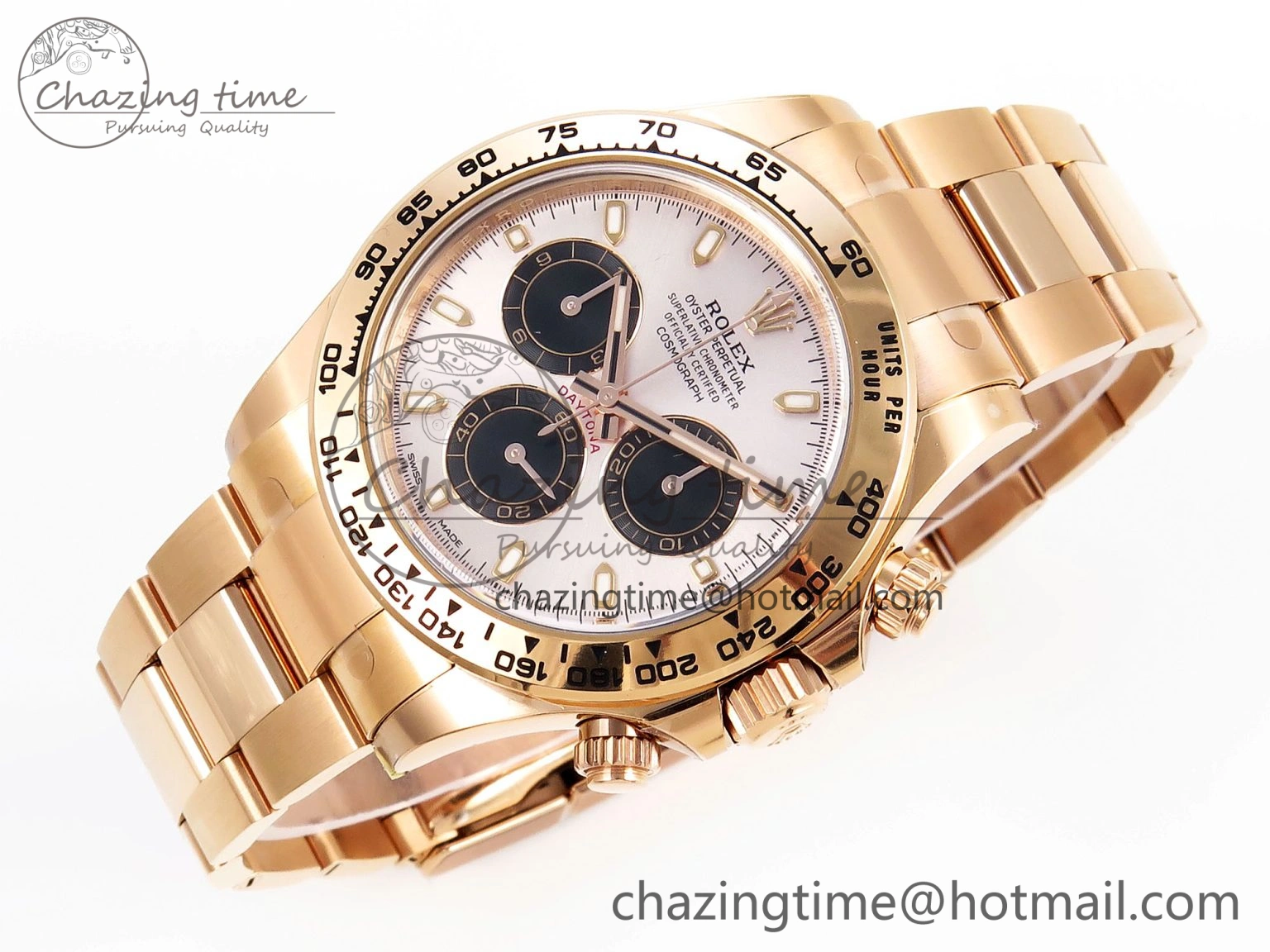 Daytona 116505 Clean 1:1 Best Edition Silver Dial RG Markers on RG Bracelet SA4130 V2