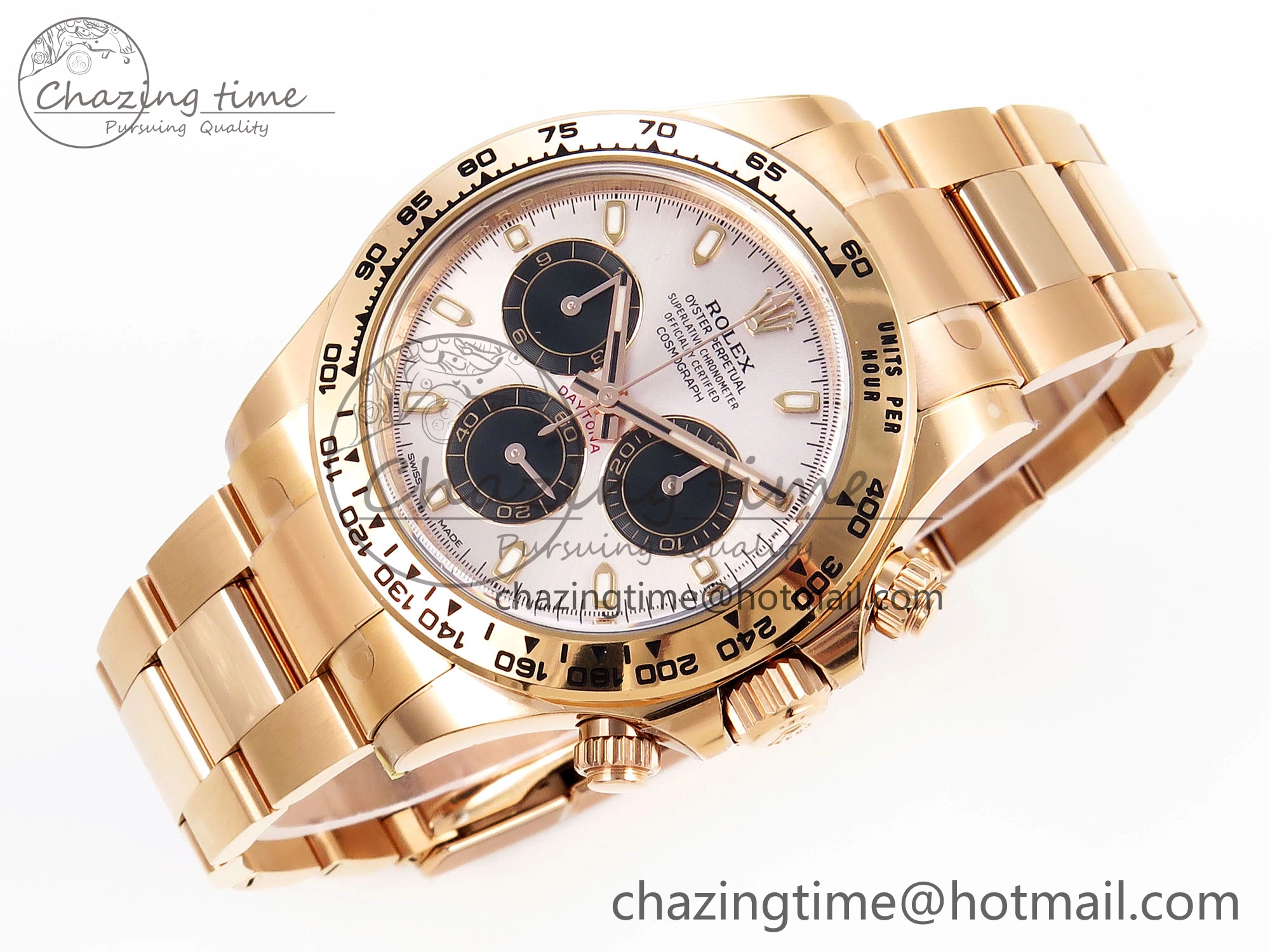 Daytona 116505 Clean 1:1 Best Edition Silver Dial RG Markers on RG Bracelet SA4130 V2