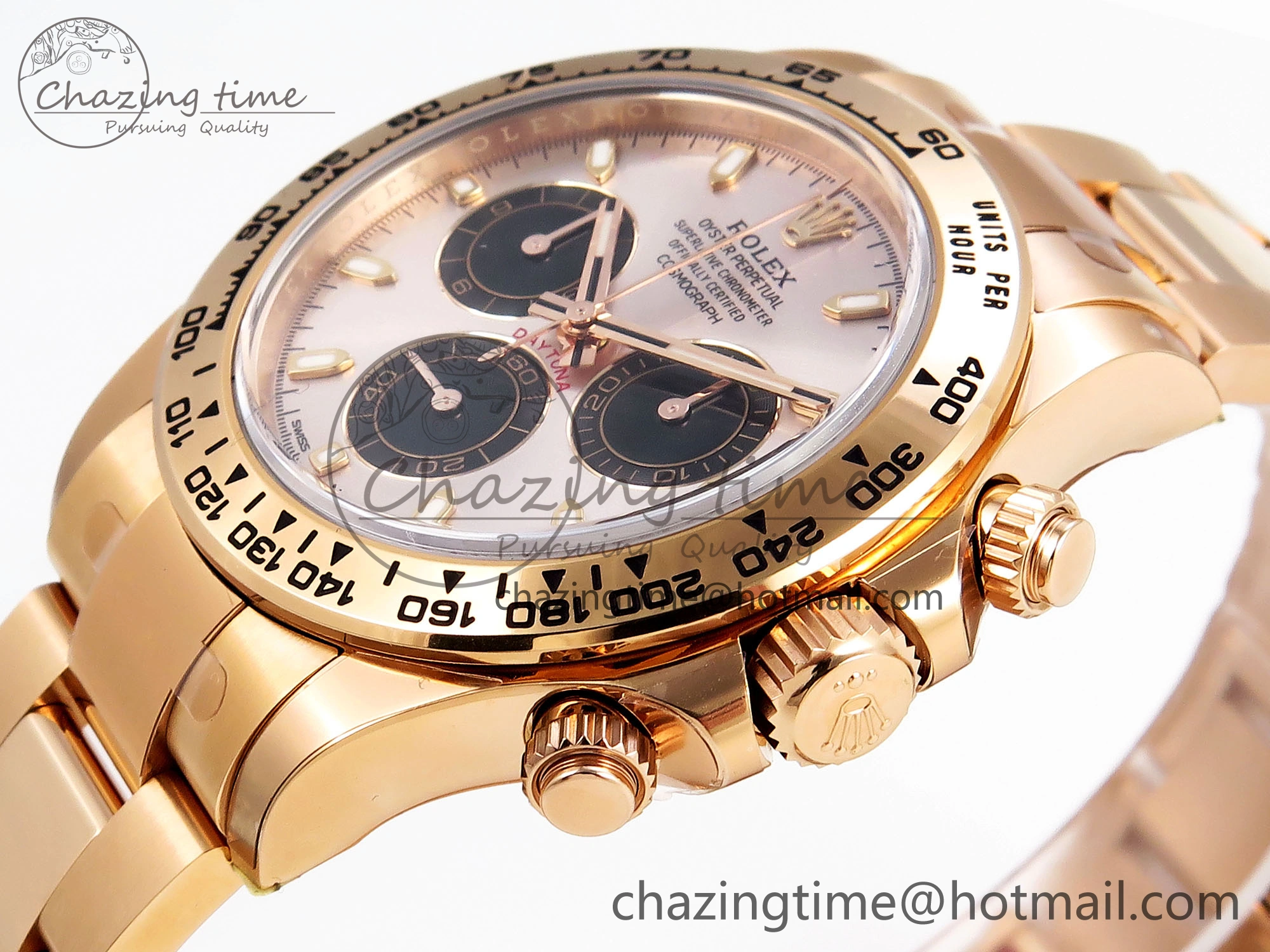 Daytona 116505 Clean 1:1 Best Edition Silver Dial RG Markers on RG Bracelet SA4130 V2