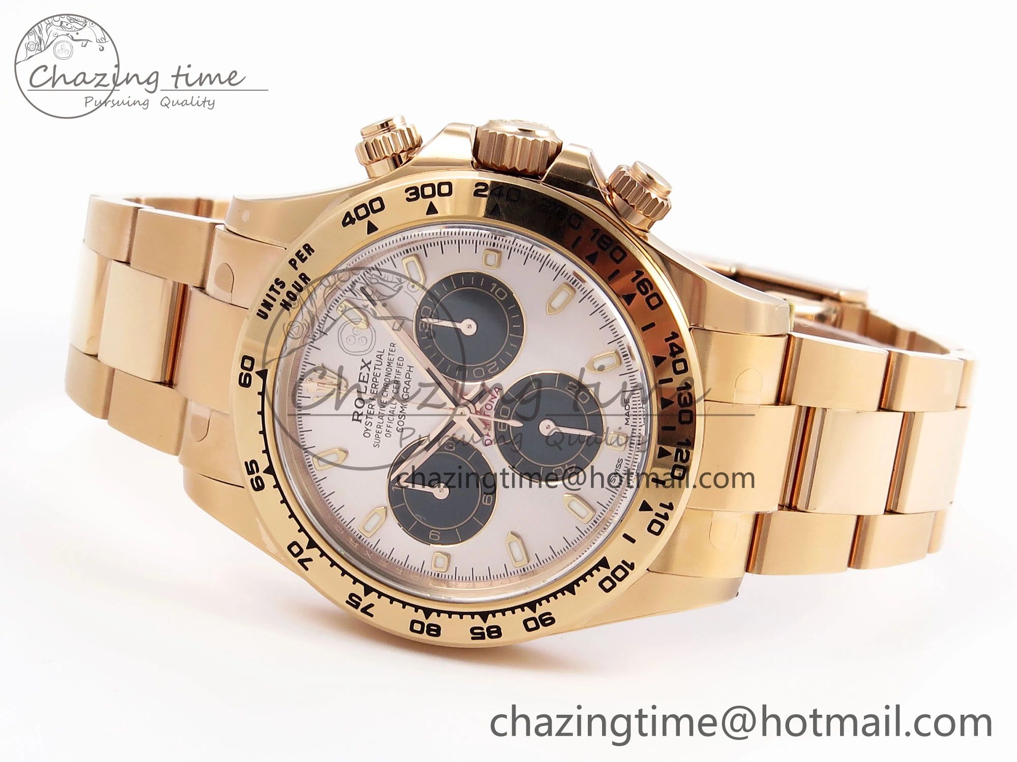 Daytona 116505 Clean 1:1 Best Edition Silver Dial RG Markers on RG Bracelet SA4130 V2