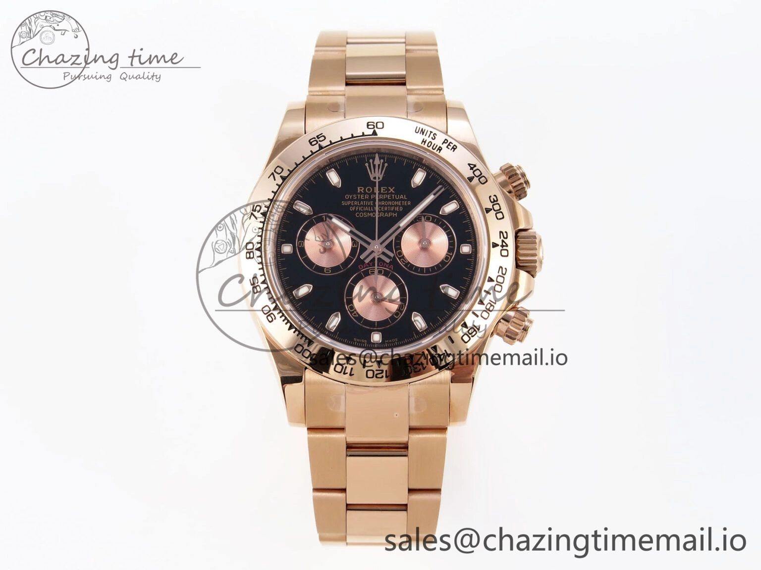 Daytona 116505 KING 1:1 Best Edition Black RG Dial on RG Bracelet SH4130