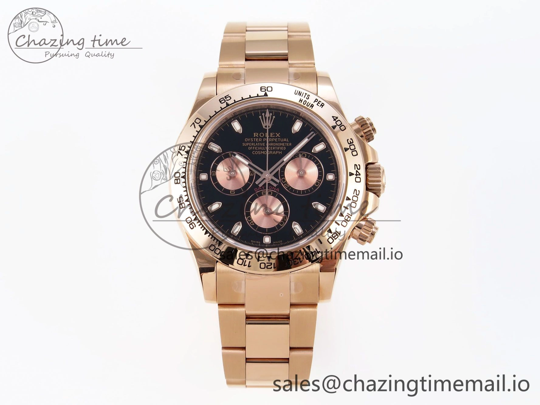 Daytona 116505 KING 1:1 Best Edition Black RG Dial on RG Bracelet SH4130