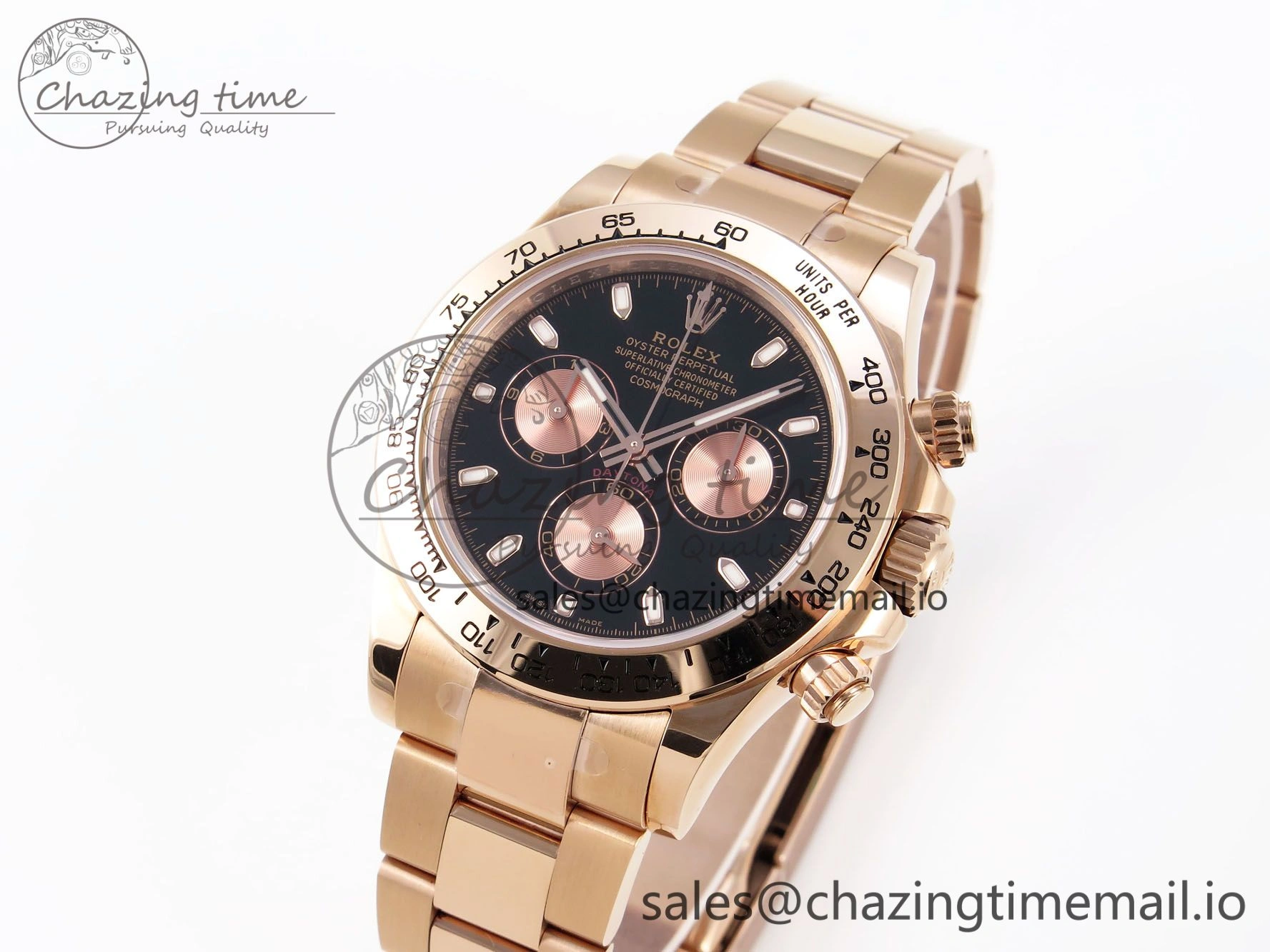 Daytona 116505 KING 1:1 Best Edition Black RG Dial on RG Bracelet SH4130