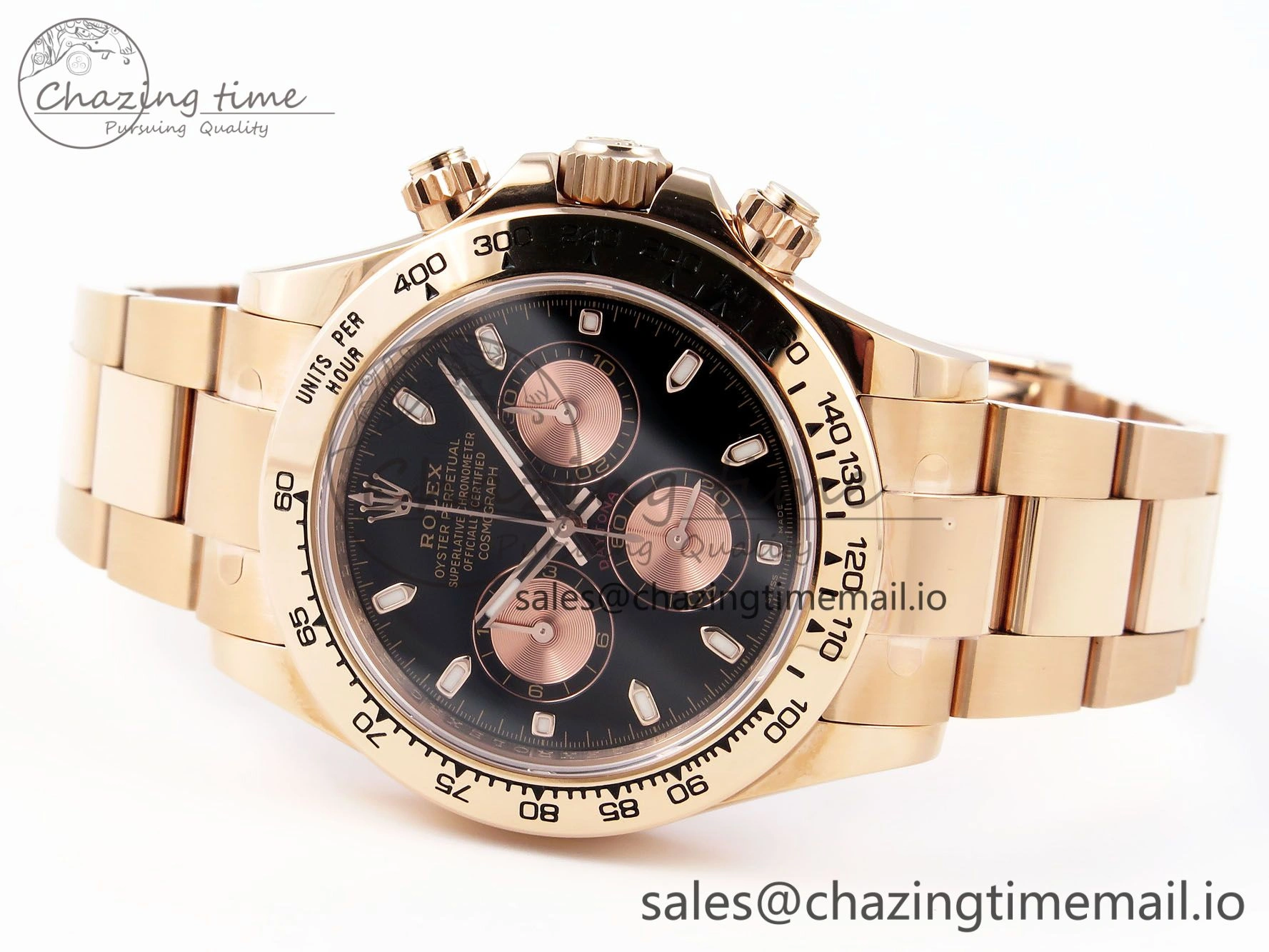 Daytona 116505 KING 1:1 Best Edition Black RG Dial on RG Bracelet SH4130