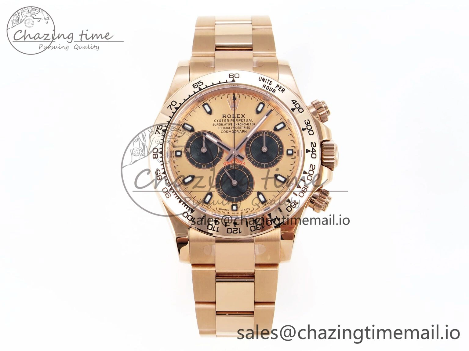 Daytona 116505 KING 1:1 Best Edition RG Black Dial on RG Bracelet SH4130