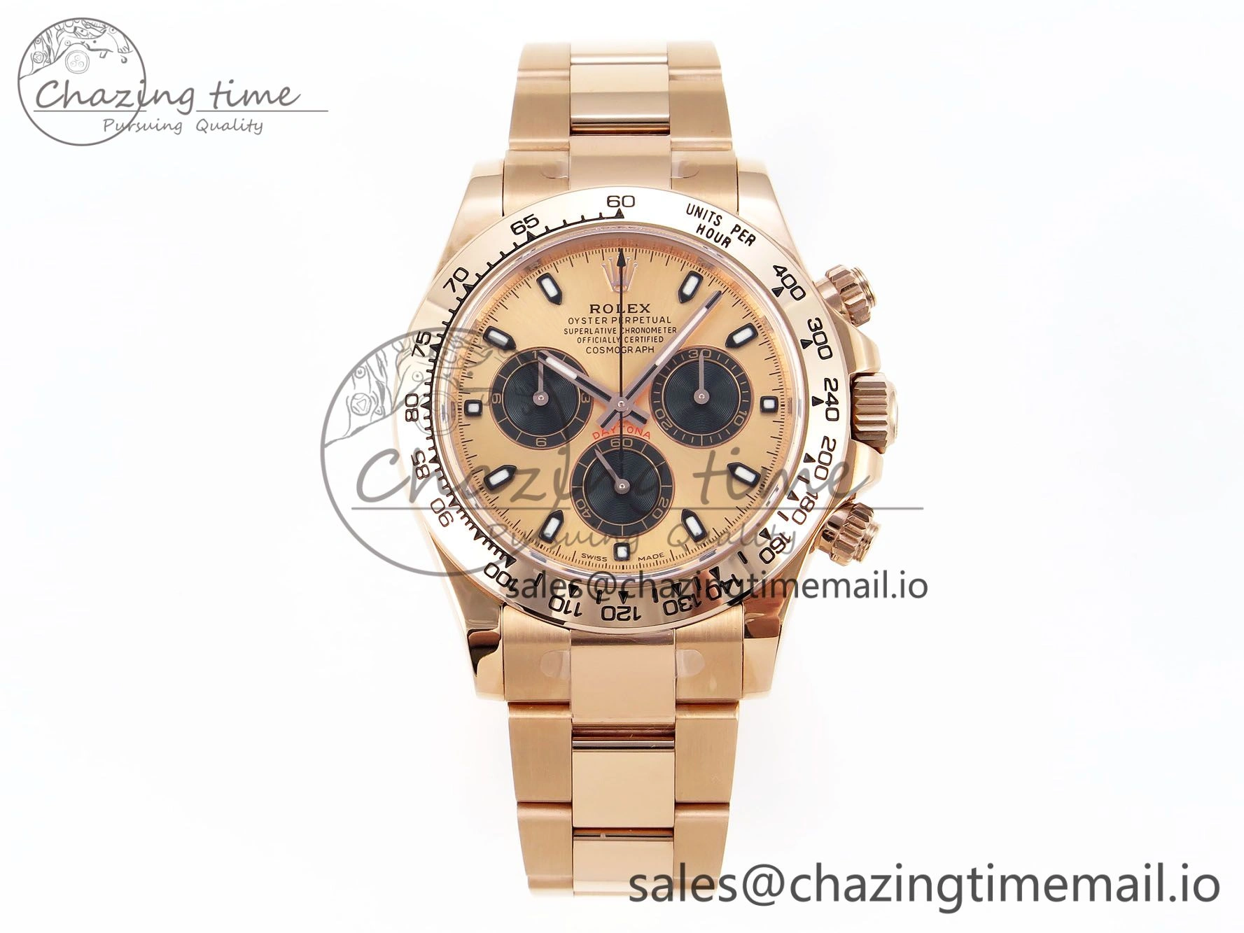 Daytona 116505 KING 1:1 Best Edition RG Black Dial on RG Bracelet SH4130