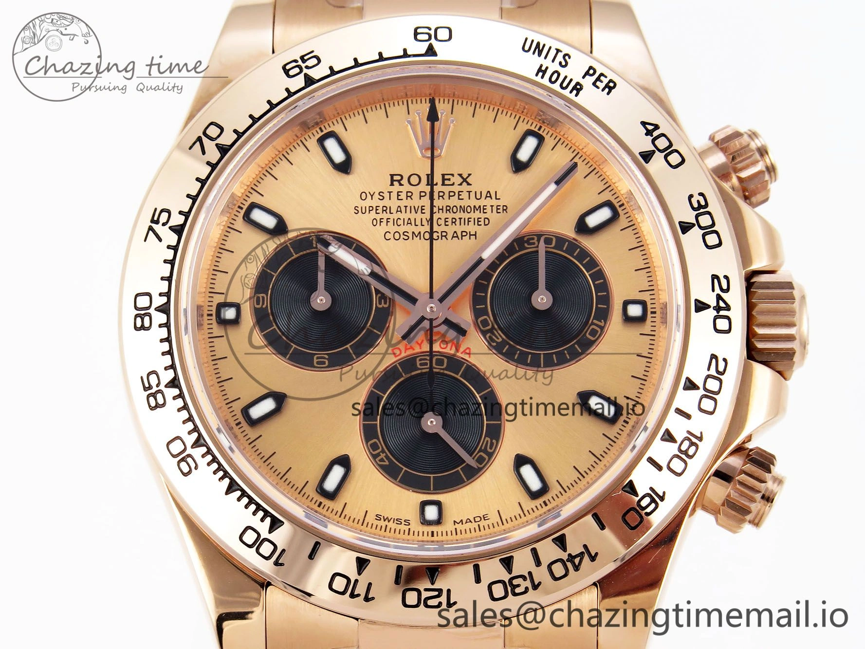 Daytona 116505 KING 1:1 Best Edition RG Black Dial on RG Bracelet SH4130