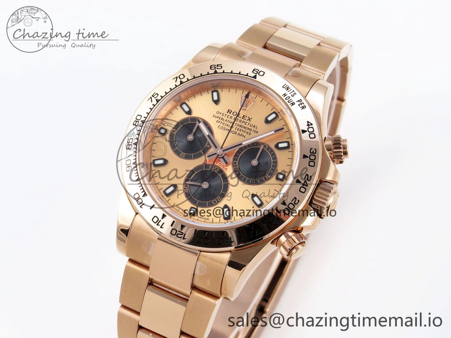 Daytona 116505 KING 1:1 Best Edition RG Black Dial on RG Bracelet SH4130