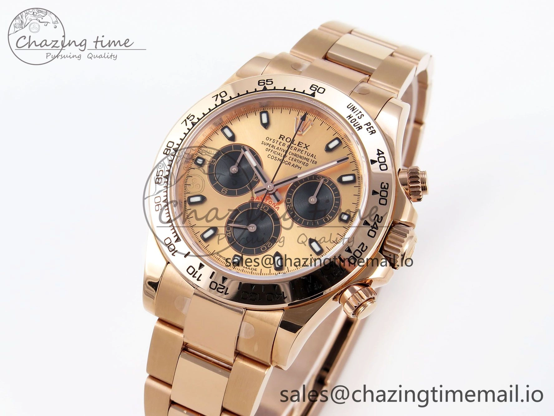 Daytona 116505 KING 1:1 Best Edition RG Black Dial on RG Bracelet SH4130