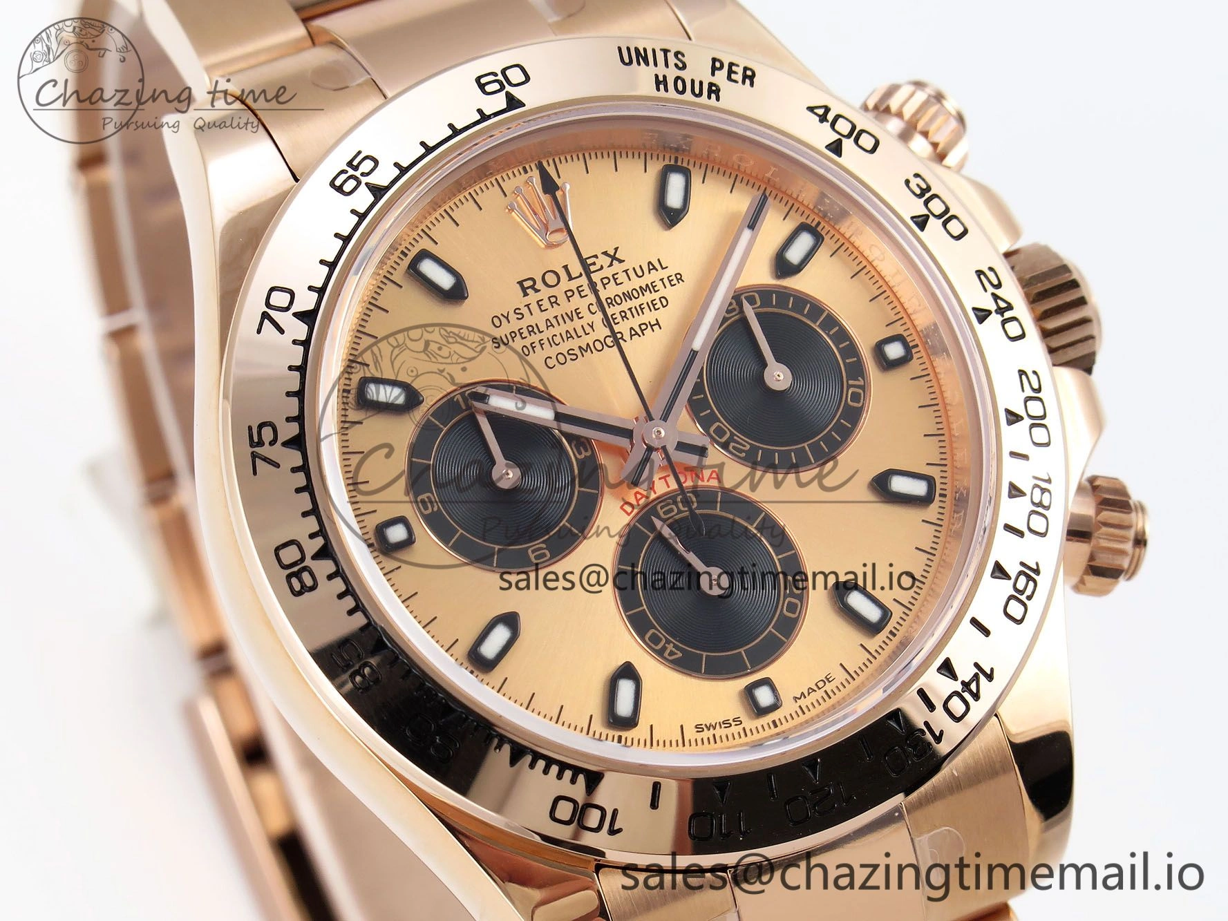 Daytona 116505 KING 1:1 Best Edition RG Black Dial on RG Bracelet SH4130