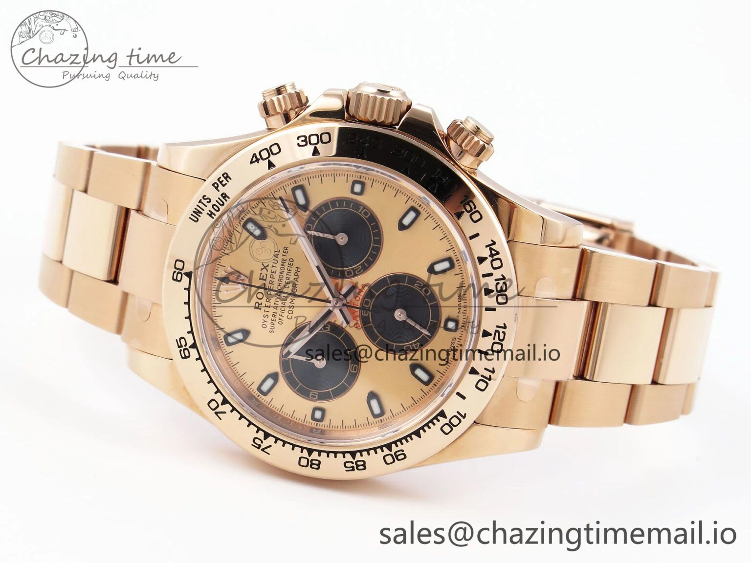Daytona 116505 KING 1:1 Best Edition RG Black Dial on RG Bracelet SH4130