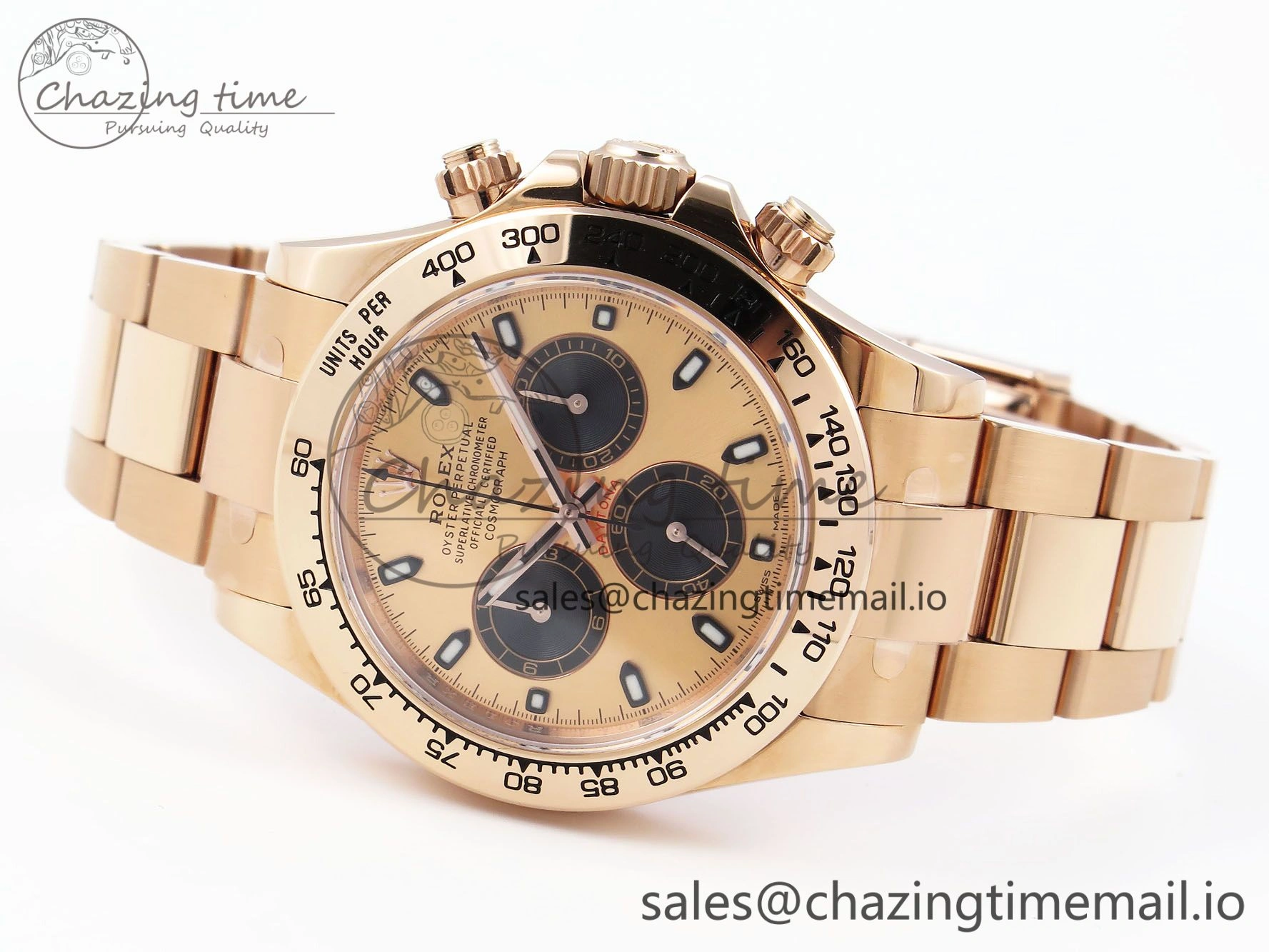 Daytona 116505 KING 1:1 Best Edition RG Black Dial on RG Bracelet SH4130