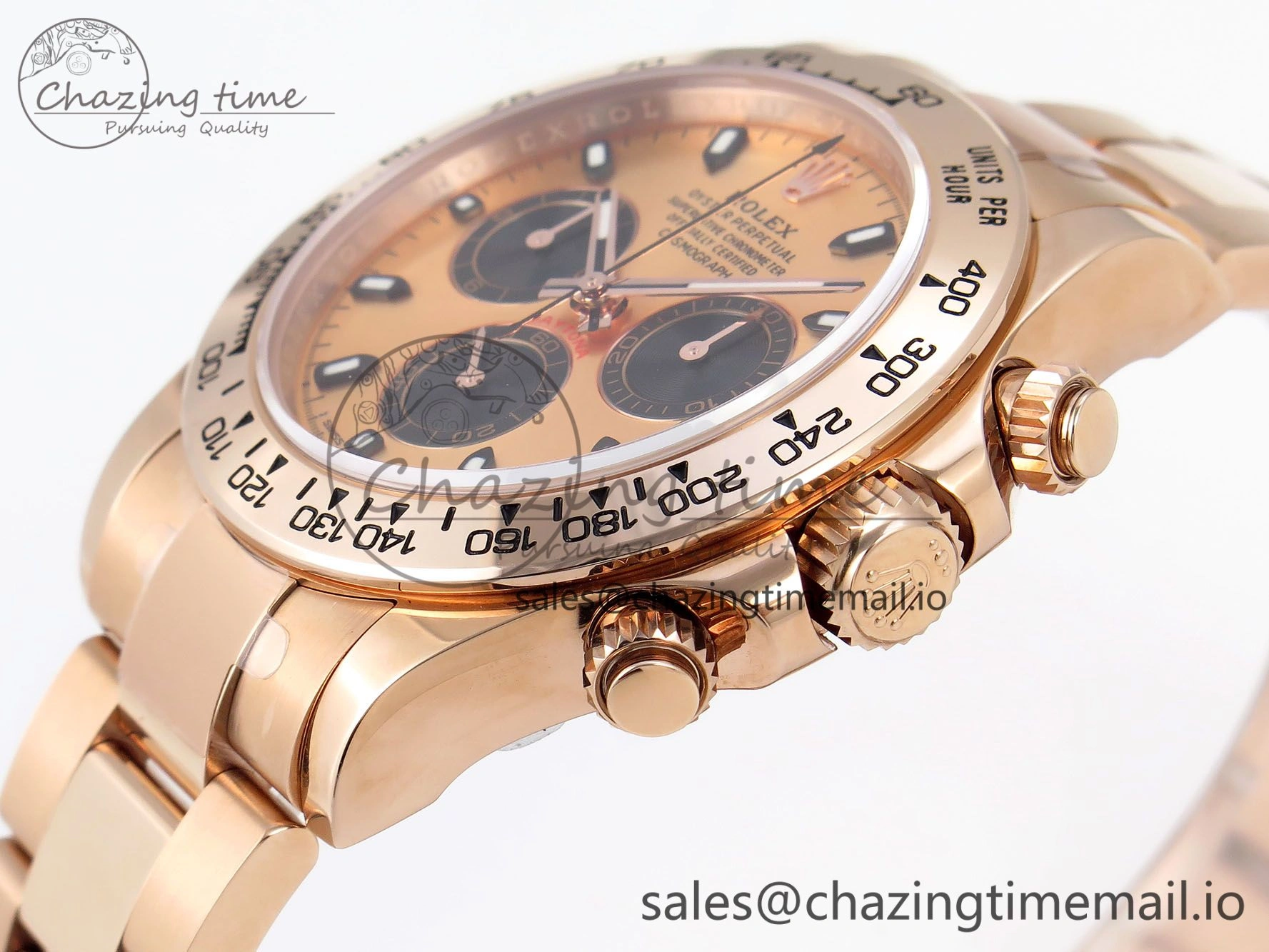 Daytona 116505 KING 1:1 Best Edition RG Black Dial on RG Bracelet SH4130