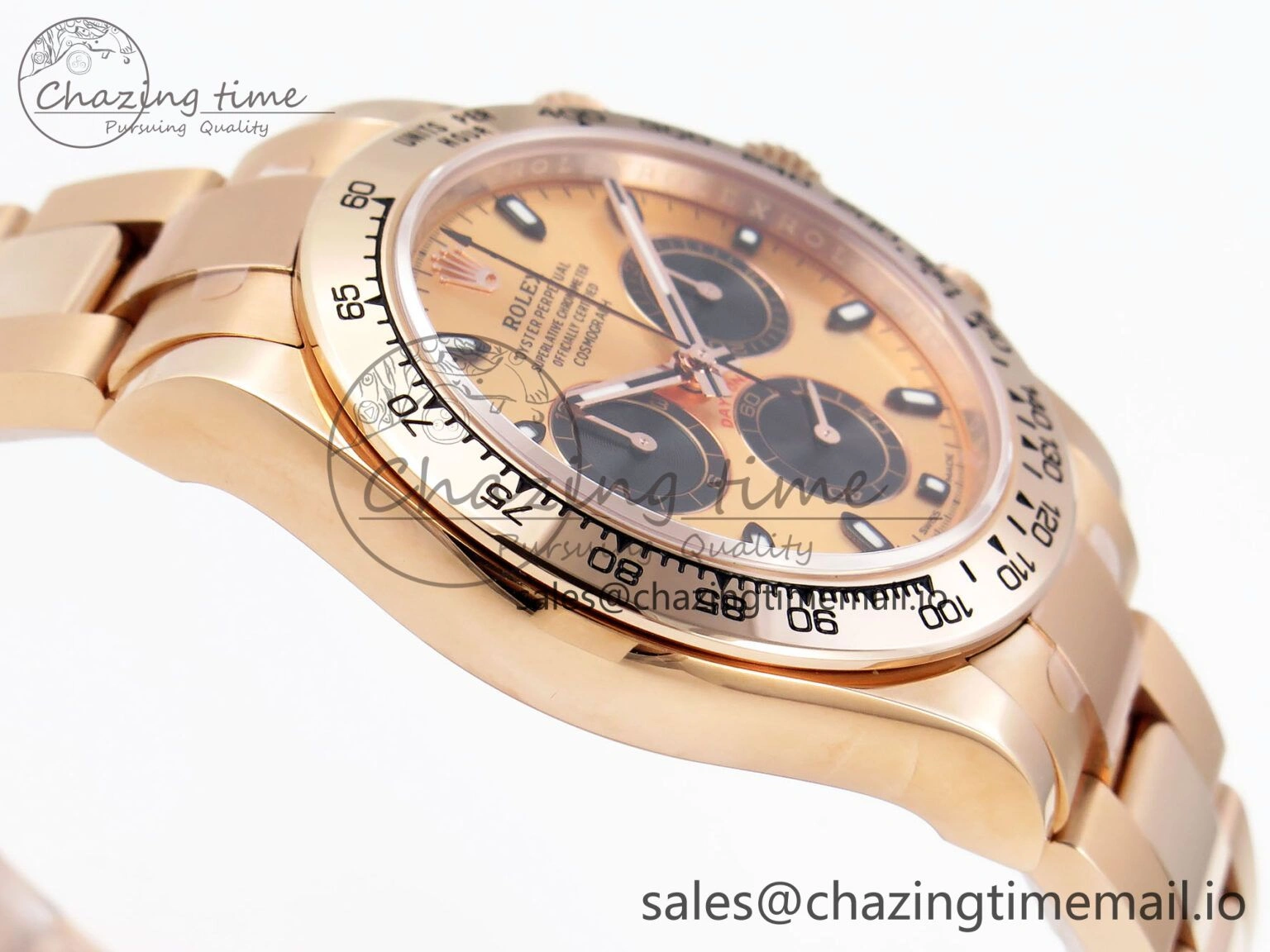 Daytona 116505 KING 1:1 Best Edition RG Black Dial on RG Bracelet SH4130