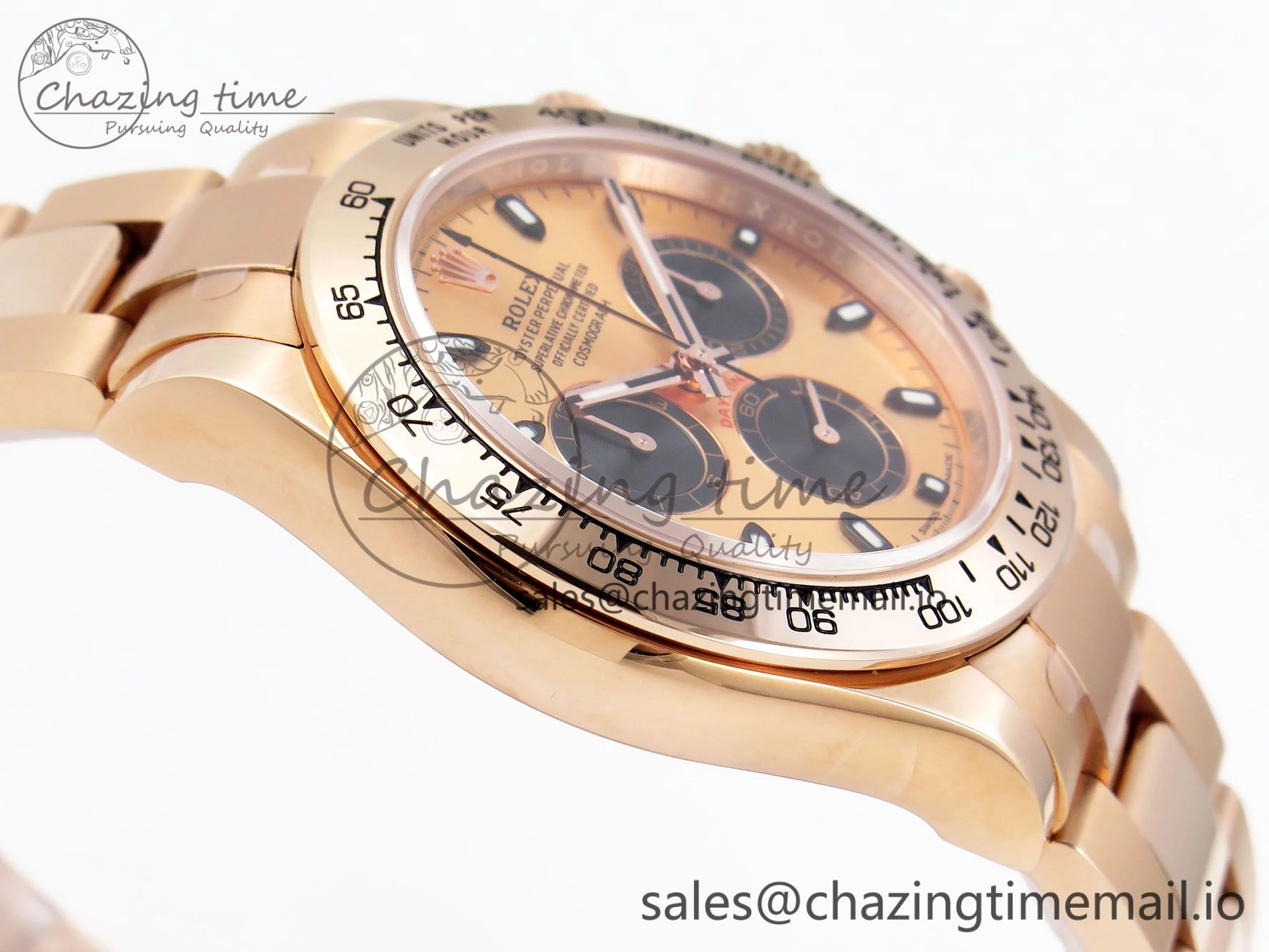 Daytona 116505 KING 1:1 Best Edition RG Black Dial on RG Bracelet SH4130