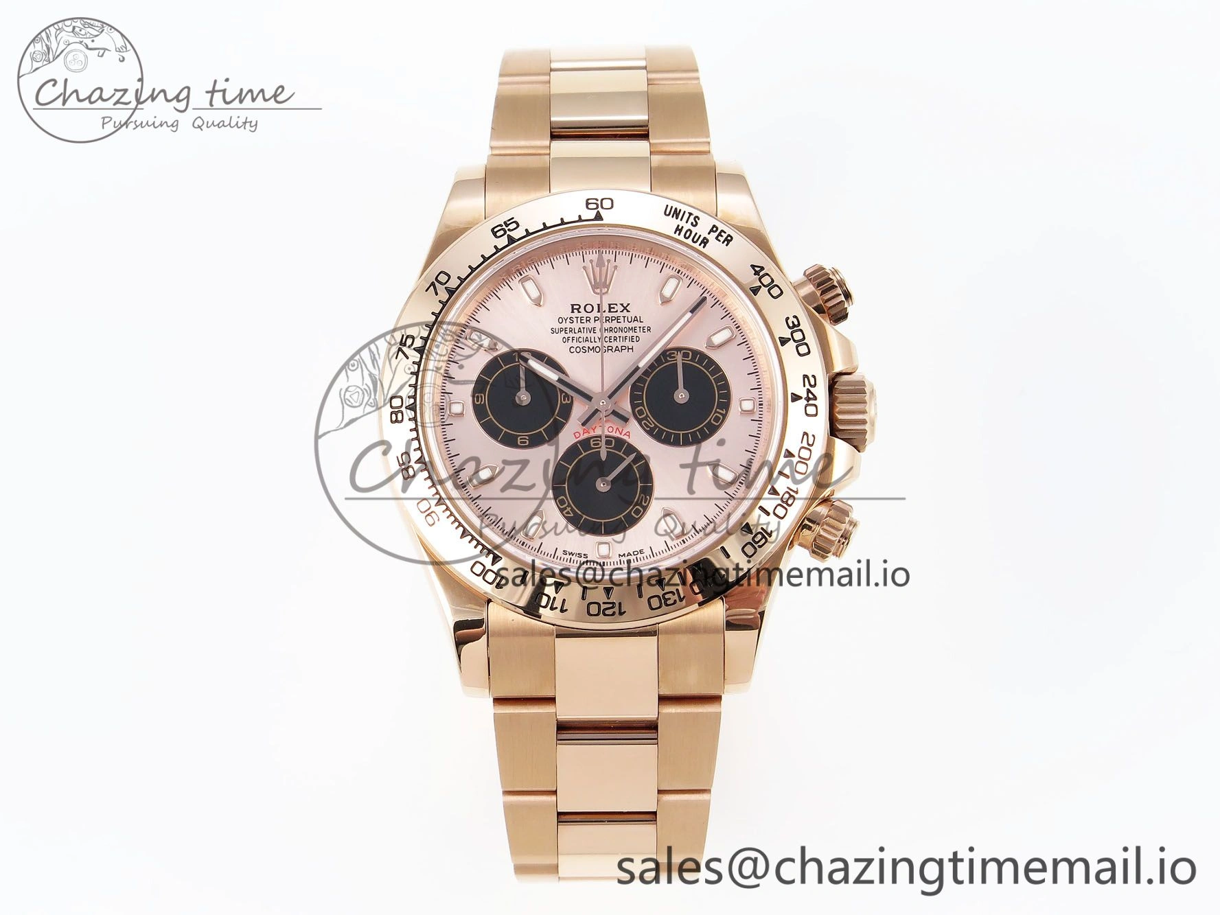 Daytona 116505 KING 1:1 Best Edition Sundust Black Dial on RG Bracelet SH4130