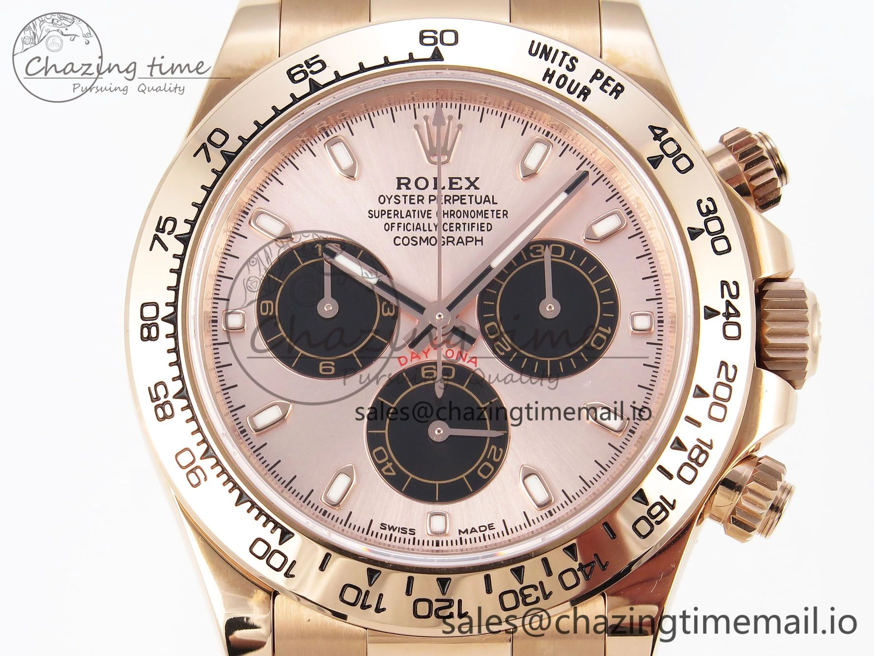 Daytona 116505 KING 1:1 Best Edition Sundust Black Dial on RG Bracelet SH4130