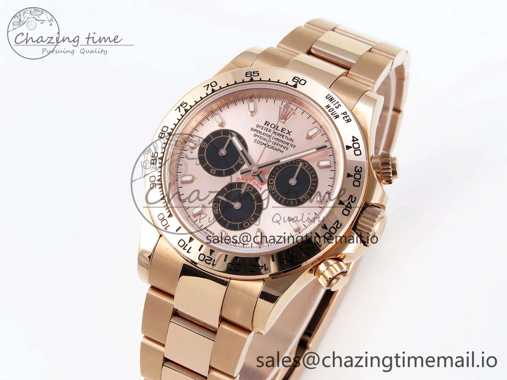 Daytona 116505 KING 1:1 Best Edition Sundust Black Dial on RG Bracelet SH4130