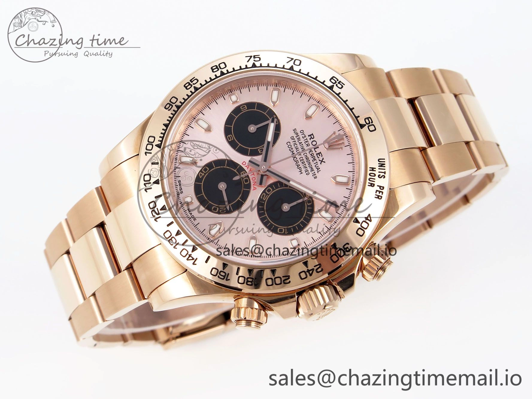 Daytona 116505 KING 1:1 Best Edition Sundust Black Dial on RG Bracelet SH4130
