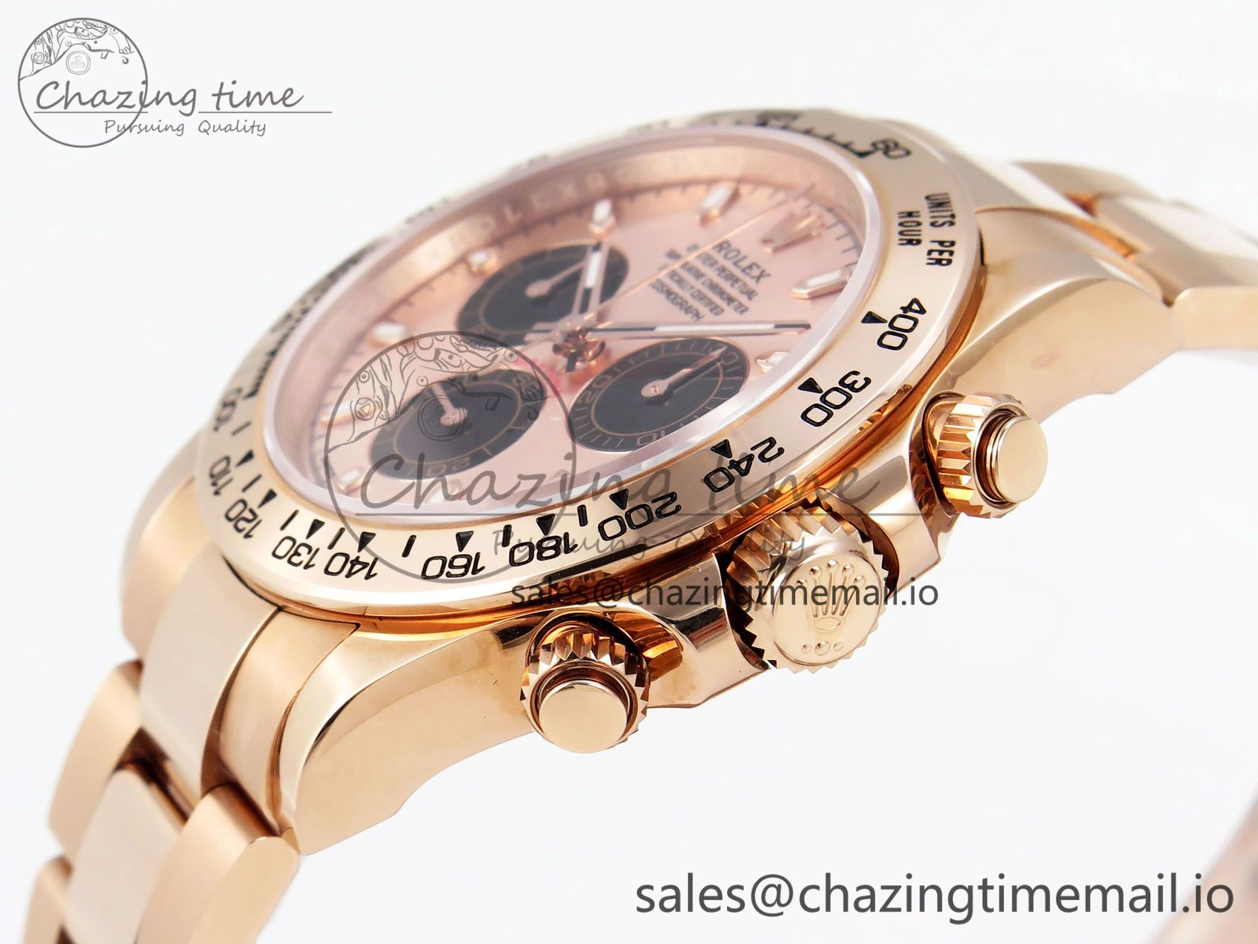 Daytona 116505 KING 1:1 Best Edition Sundust Black Dial on RG Bracelet SH4130