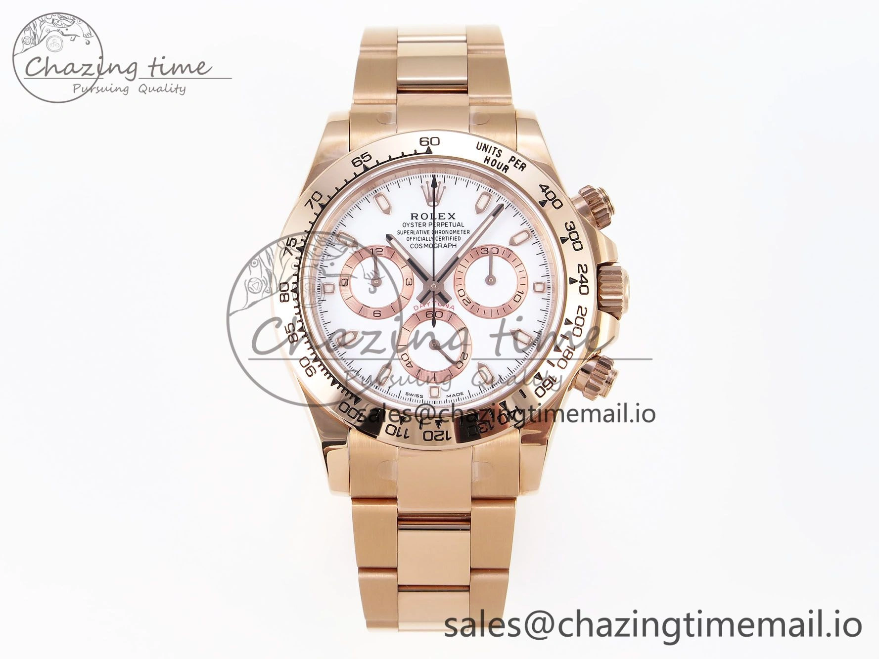 Daytona 116505 KING 1:1 Best Edition White Dial on RG Bracelet SH4130