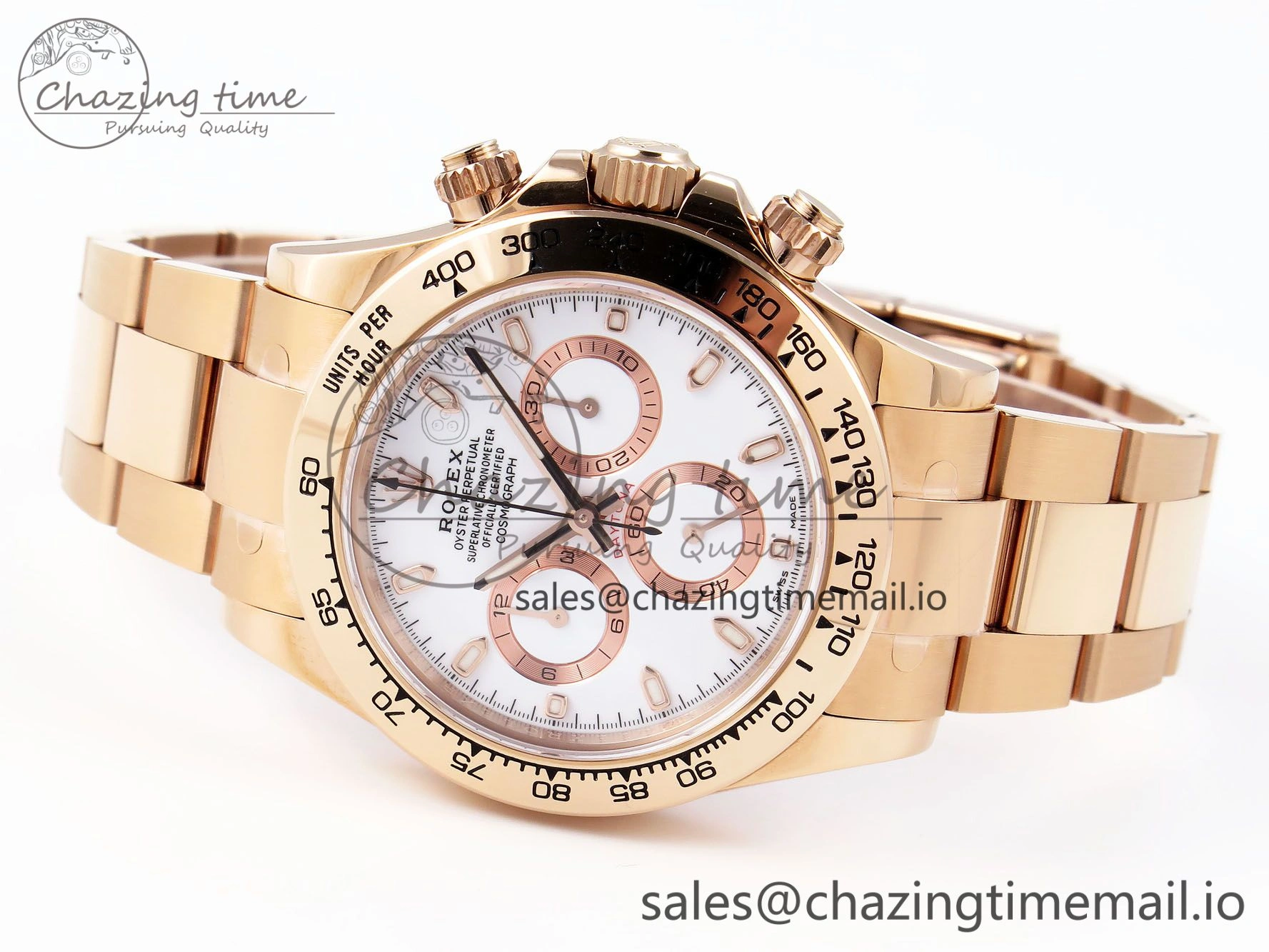 Daytona 116505 KING 1:1 Best Edition White Dial on RG Bracelet SH4130