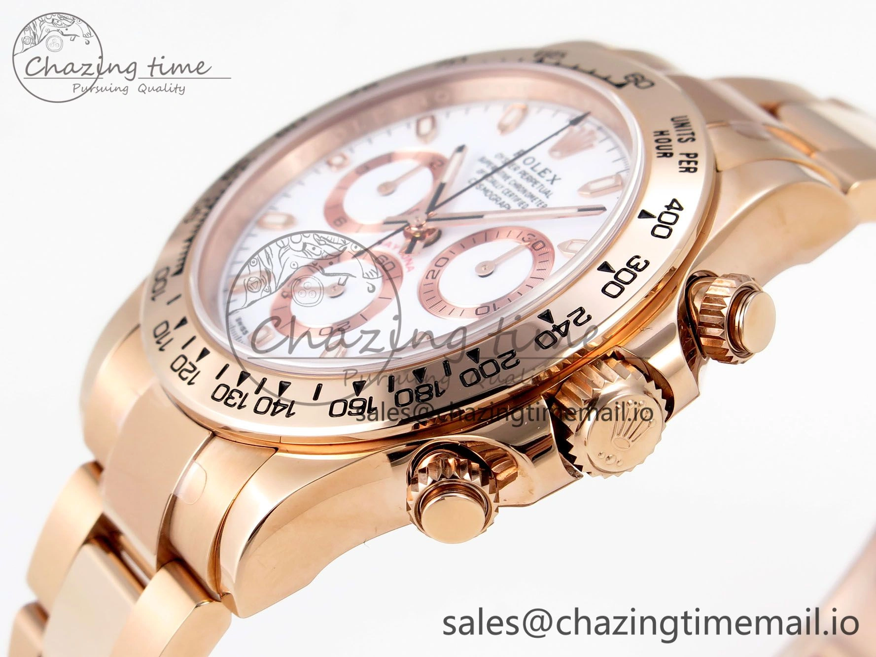 Daytona 116505 KING 1:1 Best Edition White Dial on RG Bracelet SH4130