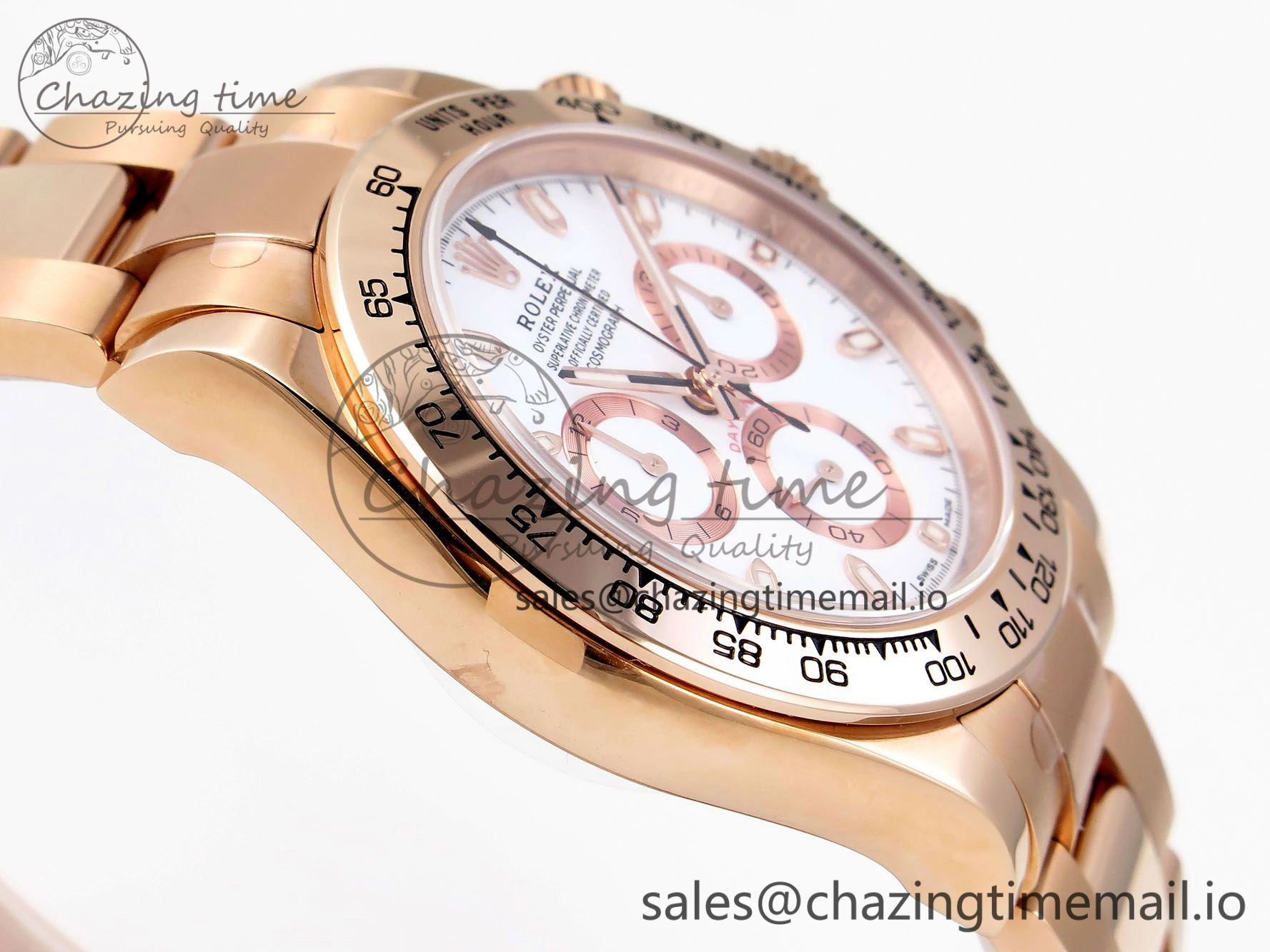 Daytona 116505 KING 1:1 Best Edition White Dial on RG Bracelet SH4130