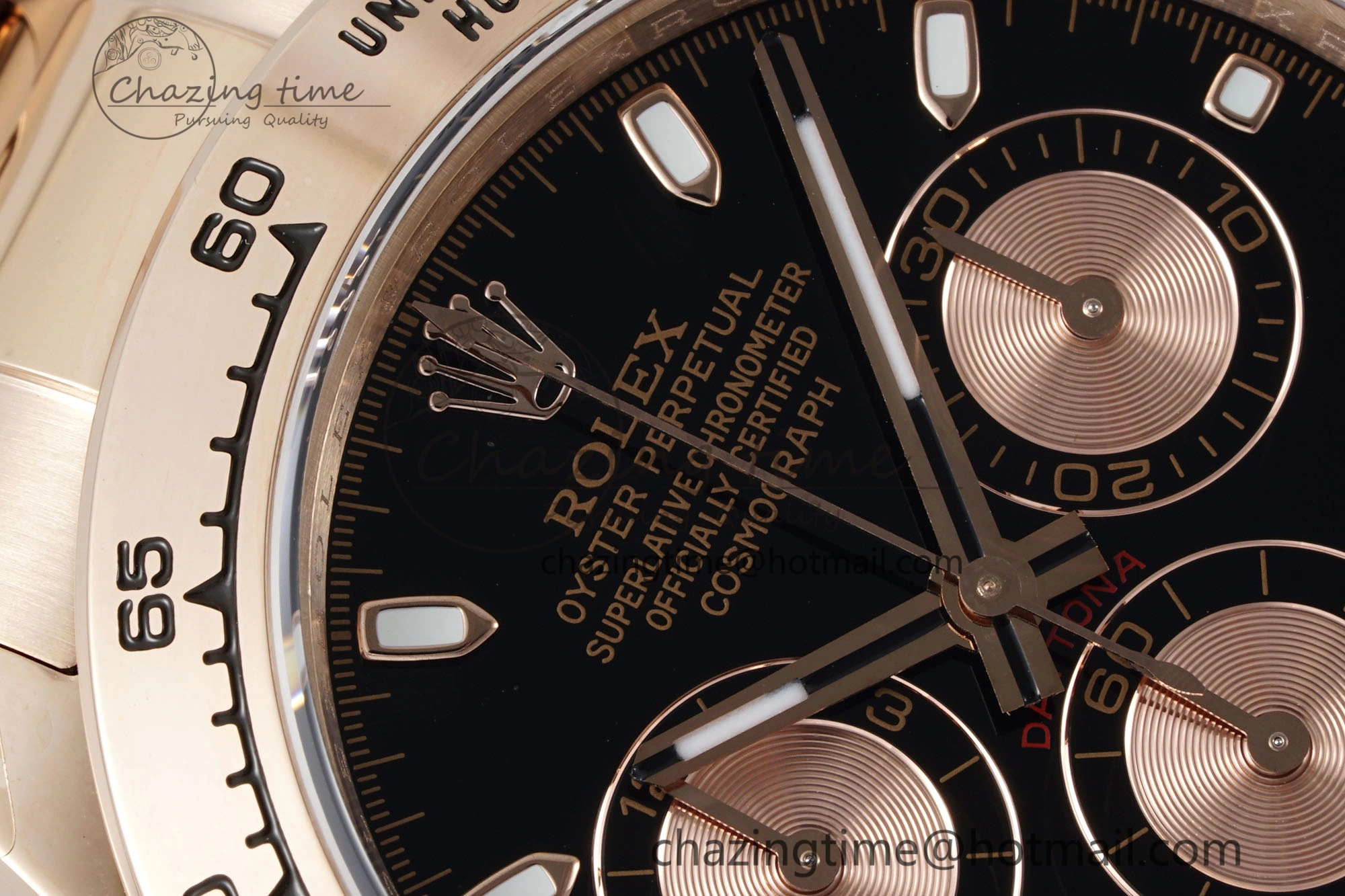 Daytona 116505 QF 1:1 Best Edition Black RG Dial on RG Bracelet SA4130 V2
