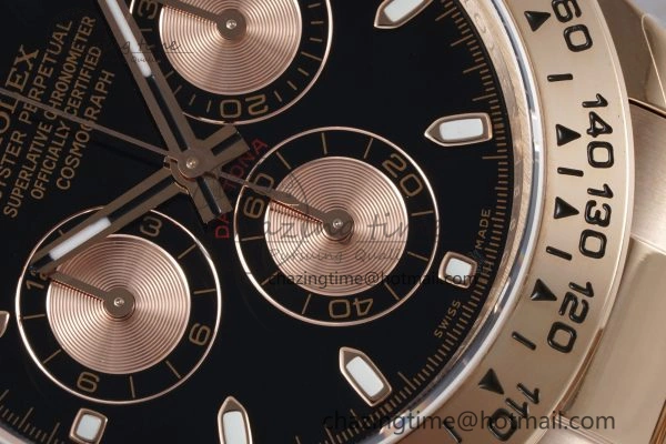 Daytona 116505 QF 1:1 Best Edition Black RG Dial on RG Bracelet SA4130 V2